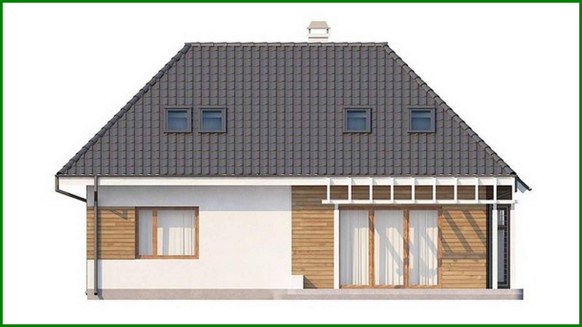 Visualization gallery - House project with an attic and an additional small bedroom