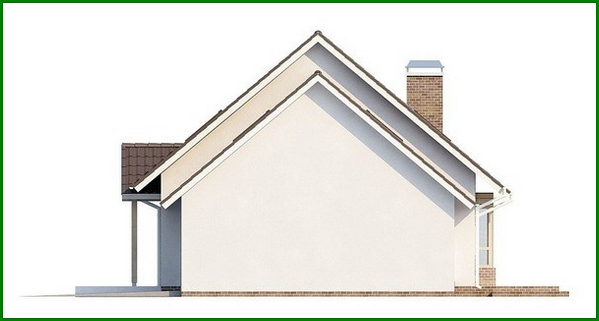 Visualization gallery - Project of a stylish house with an attic and a garage