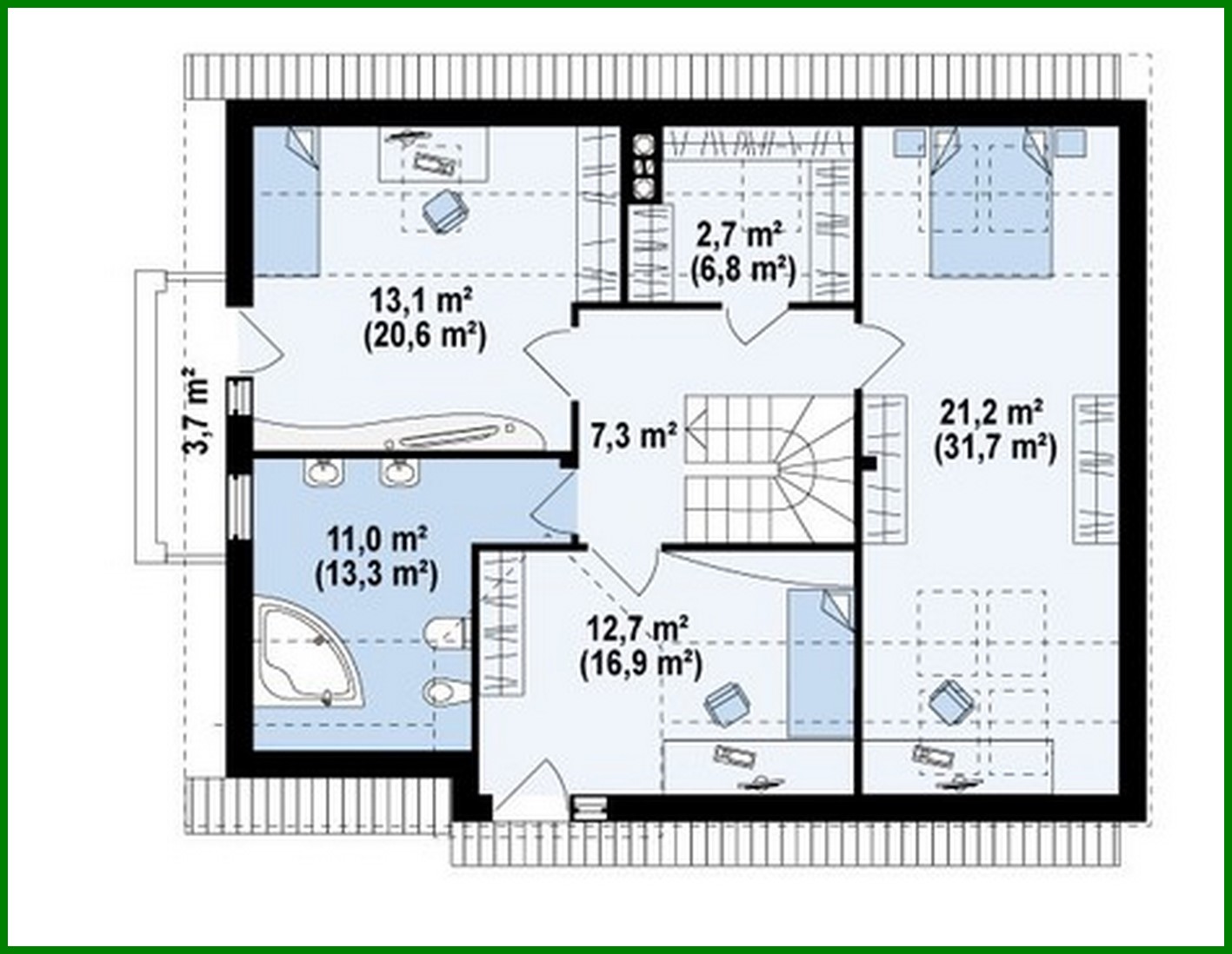 Visualization gallery - The project of a modern cozy cottage