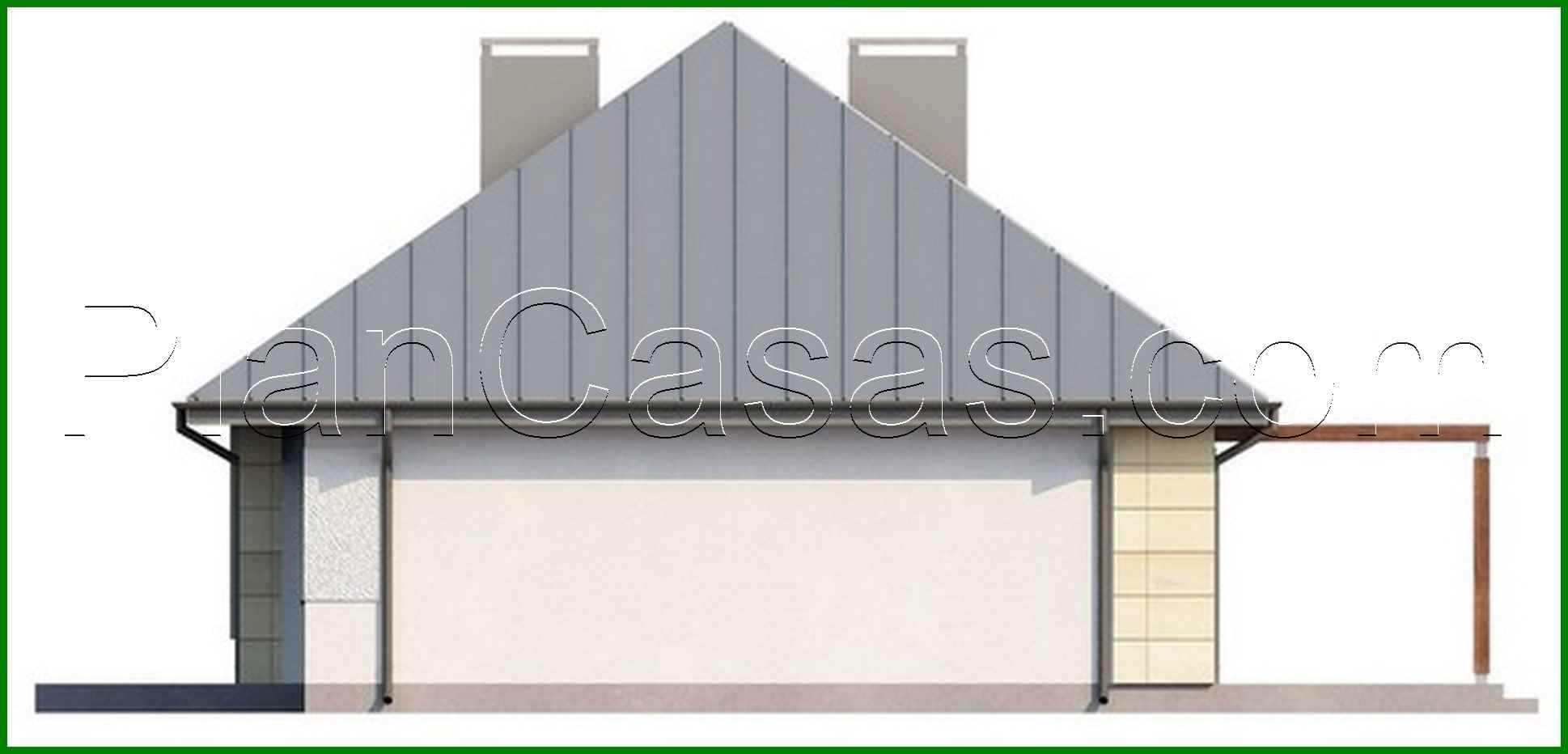 Visualization gallery - The project of a one-storey cottage with an attic