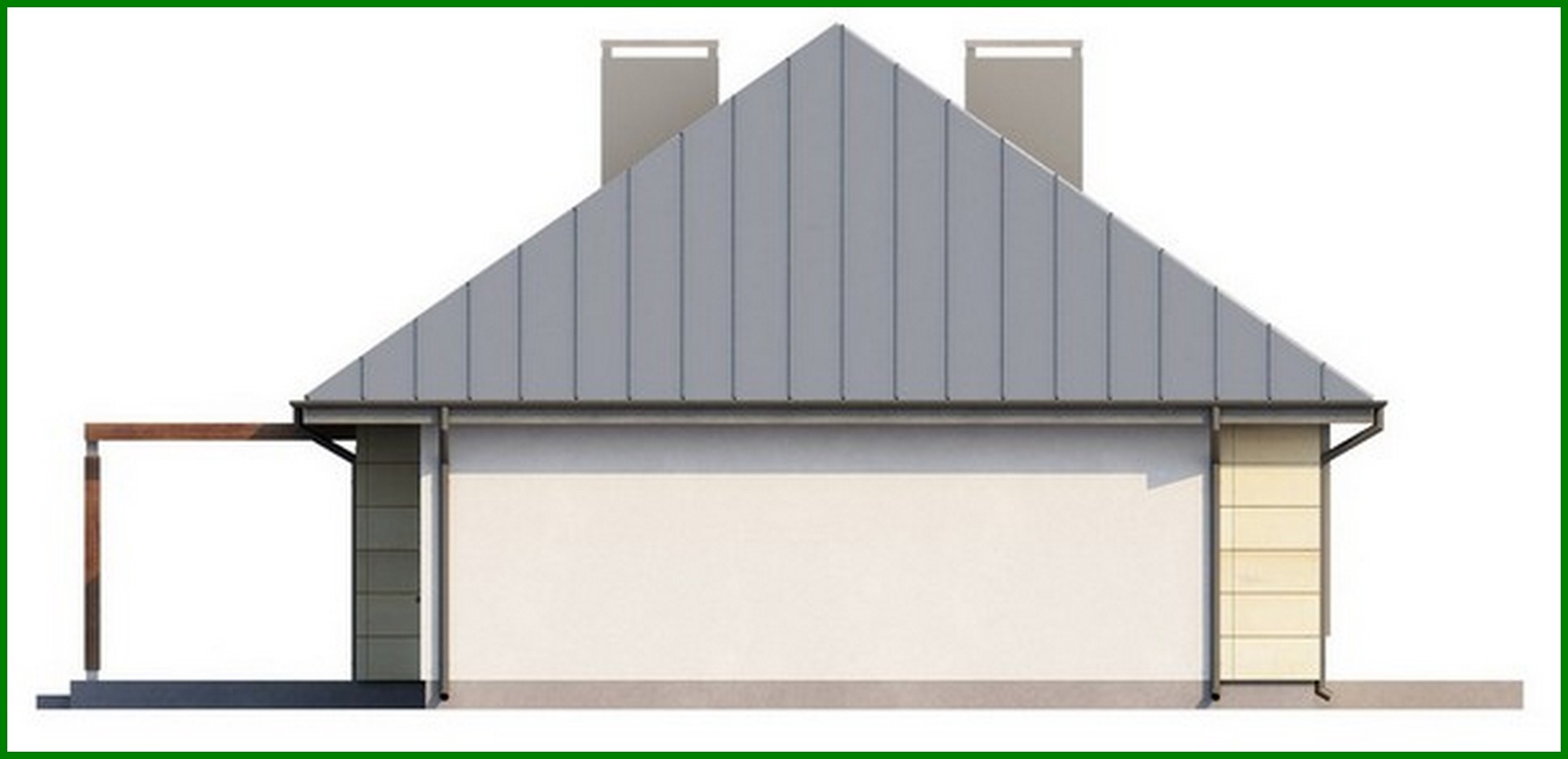 Visualization gallery - The project of a one-storey cottage with an attic