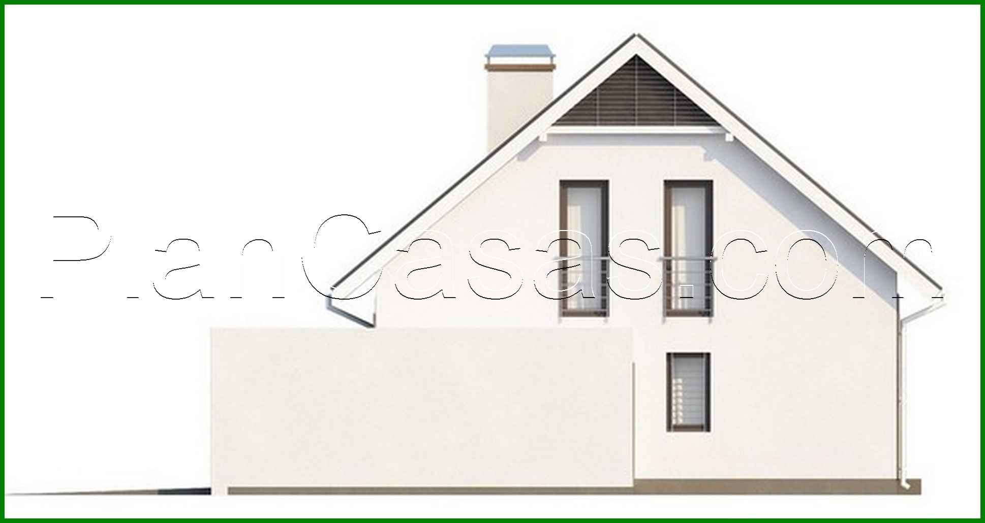 Visualization gallery - House project with an attic, a living room and a double garage