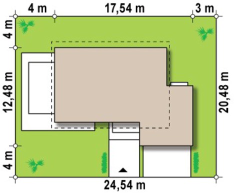 Visualization gallery - House project with an attic, a living room and a double garage