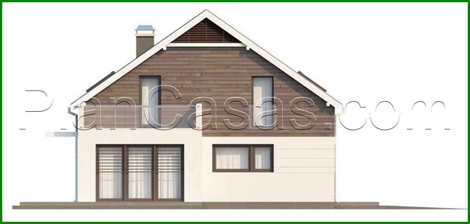 Visualization gallery - The project of a simple-form cottage with a gable roof