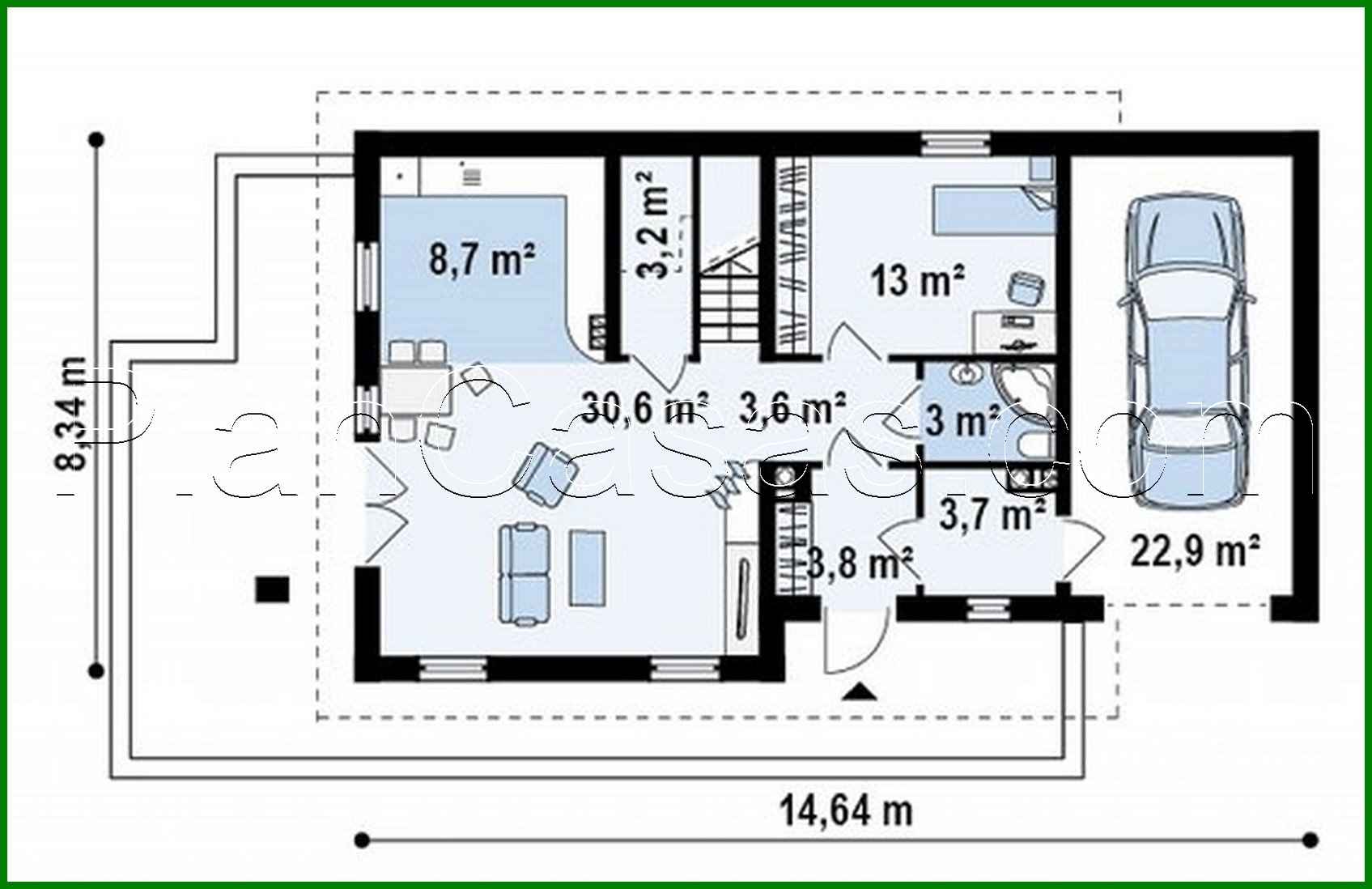 Visualization gallery - Cottage project with a terrace and modern elements