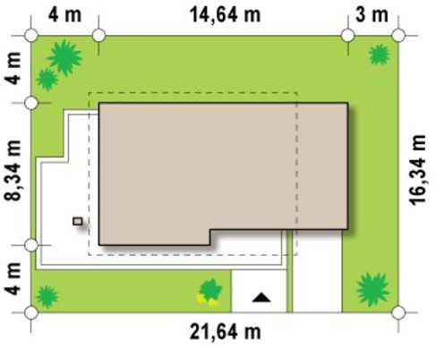 Visualization gallery - Cottage project with a terrace and modern elements