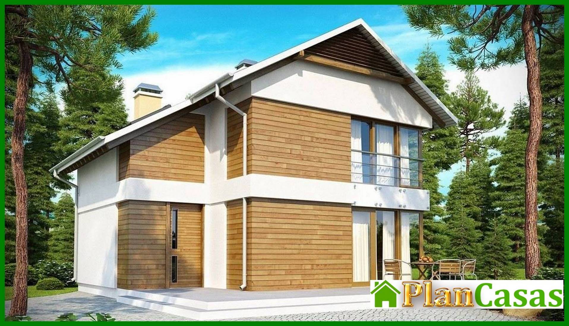 Visualization gallery - Two-story cottage for a narrow plot