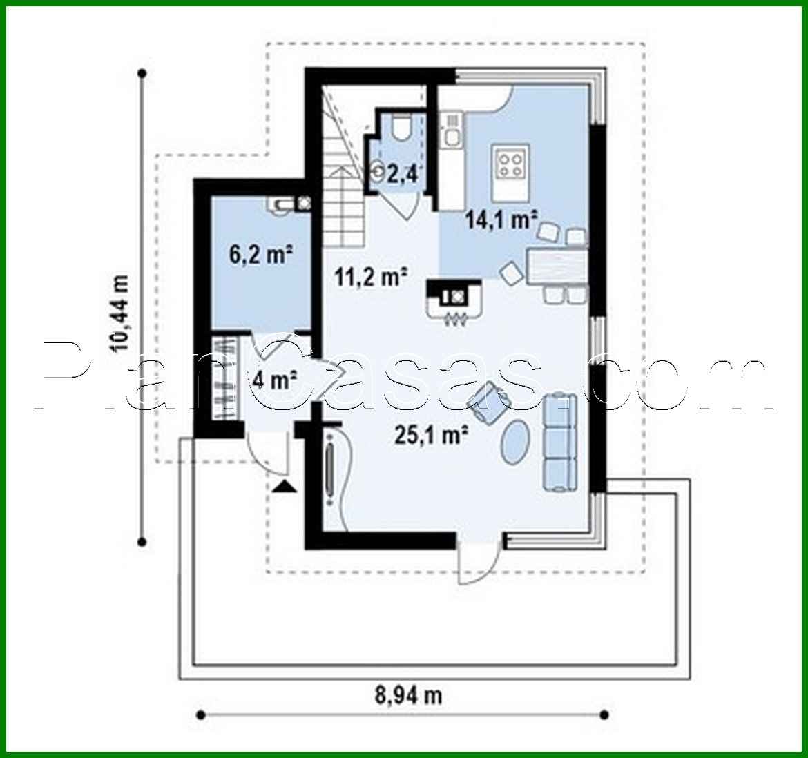 Visualization gallery - Two-story cottage for a narrow plot