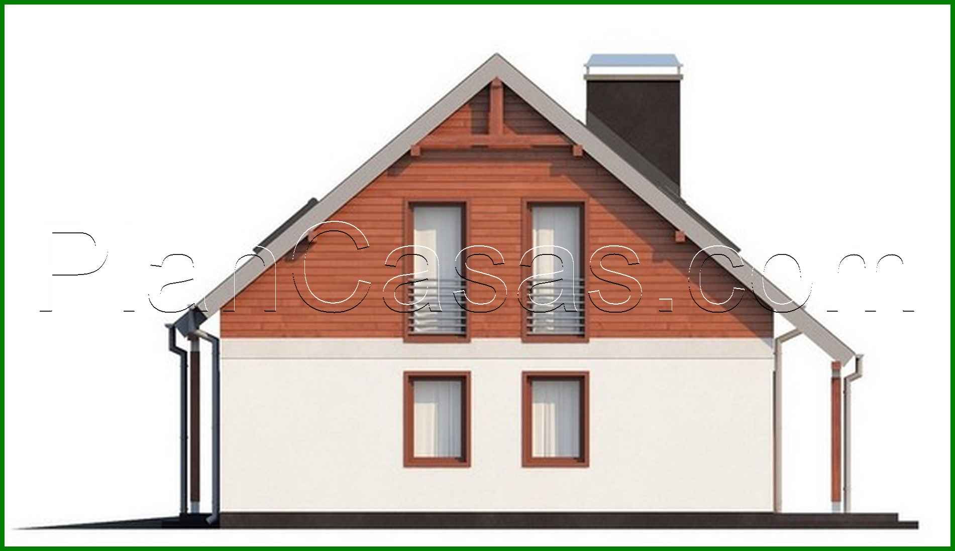 Visualization gallery - The design of the traditional style house with a gable roof