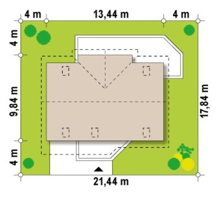 Visualization gallery - Project of a cottage with a garage and a large skylight