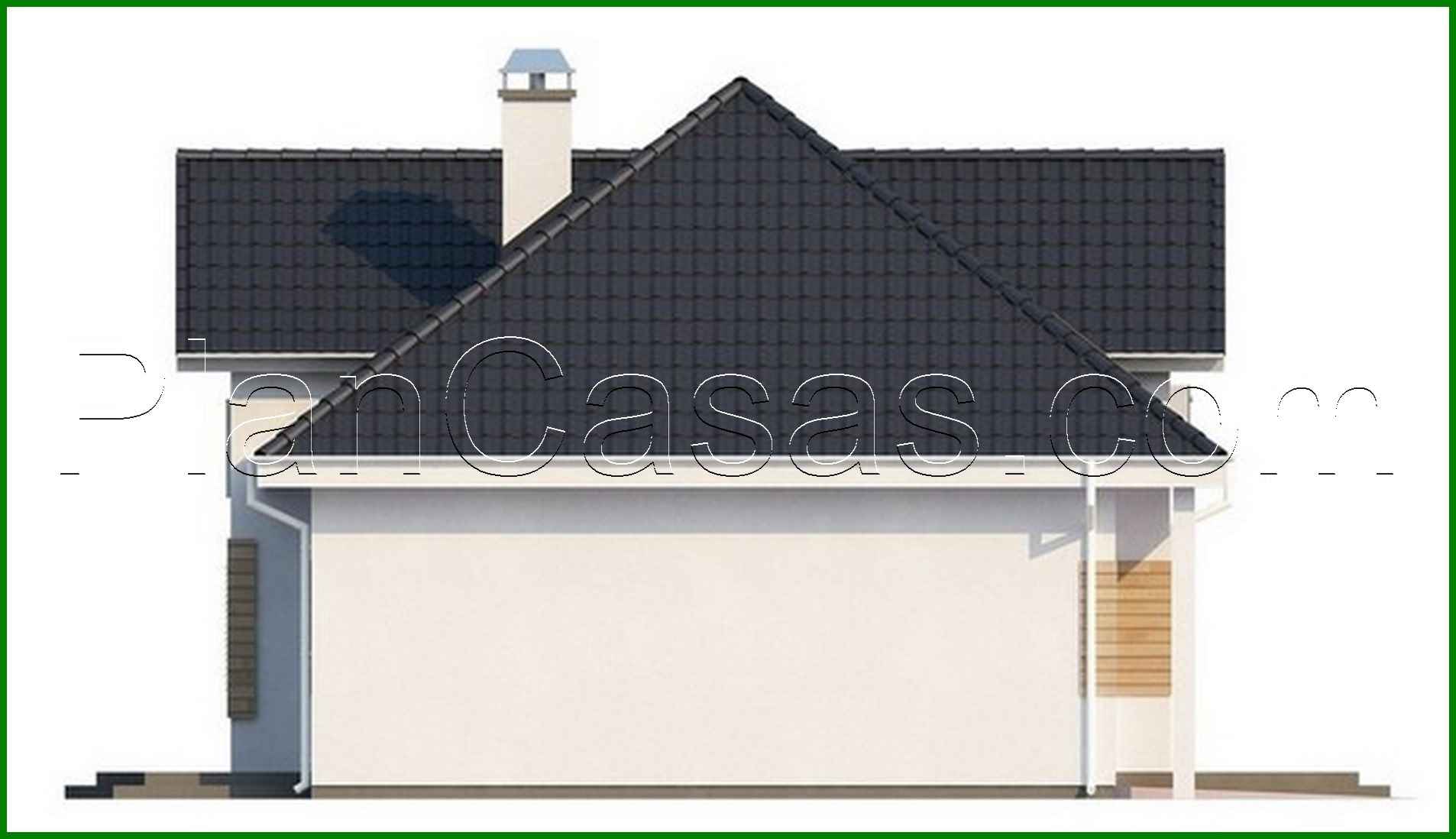 Visualization gallery - Project of a stylish cottage with a garage for two cars