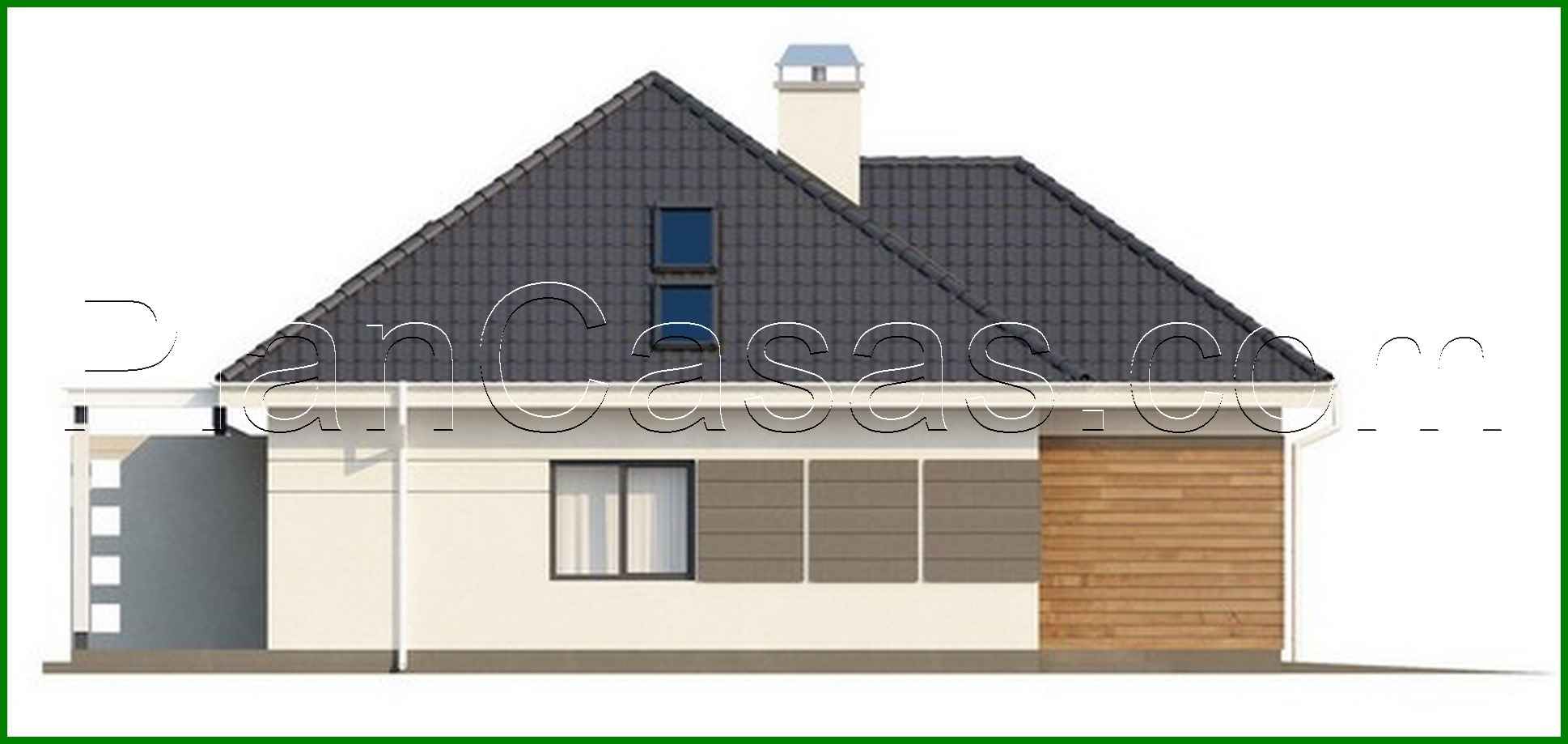 Visualization gallery - Project of a cottage with a garage and an additional night zone