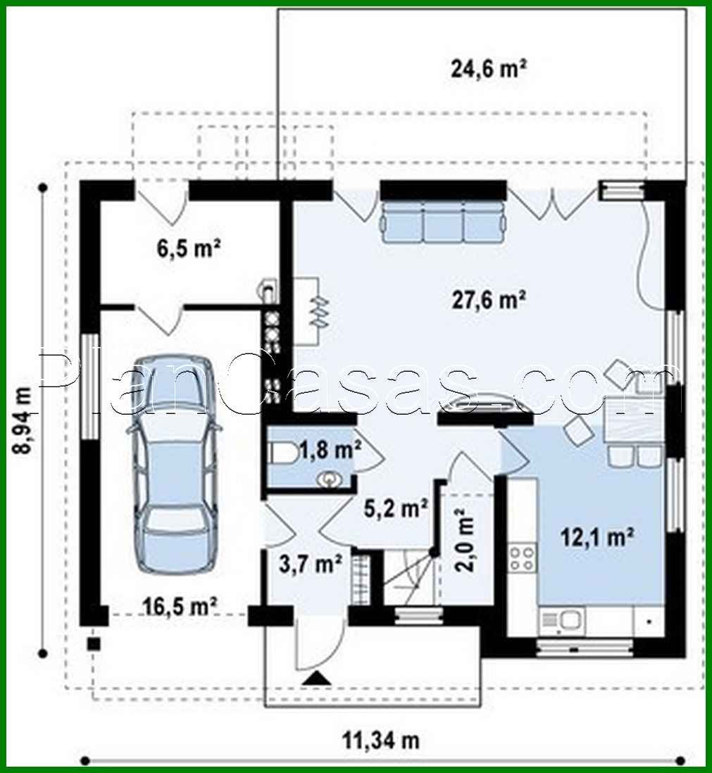 Visualization gallery - Project of a traditional cottage with a built-in garage