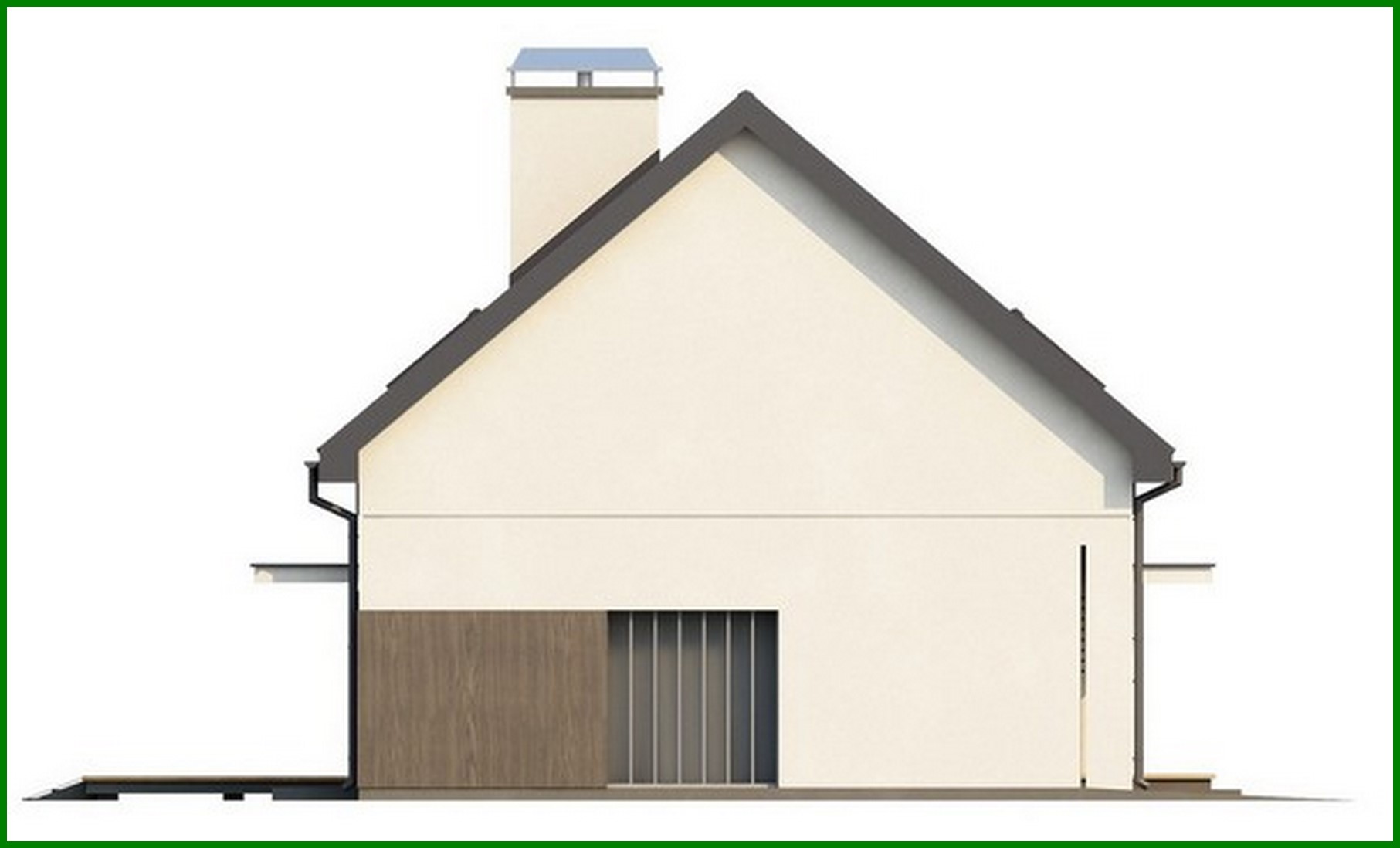 Visualization gallery - Project of a traditional cottage with a built-in garage