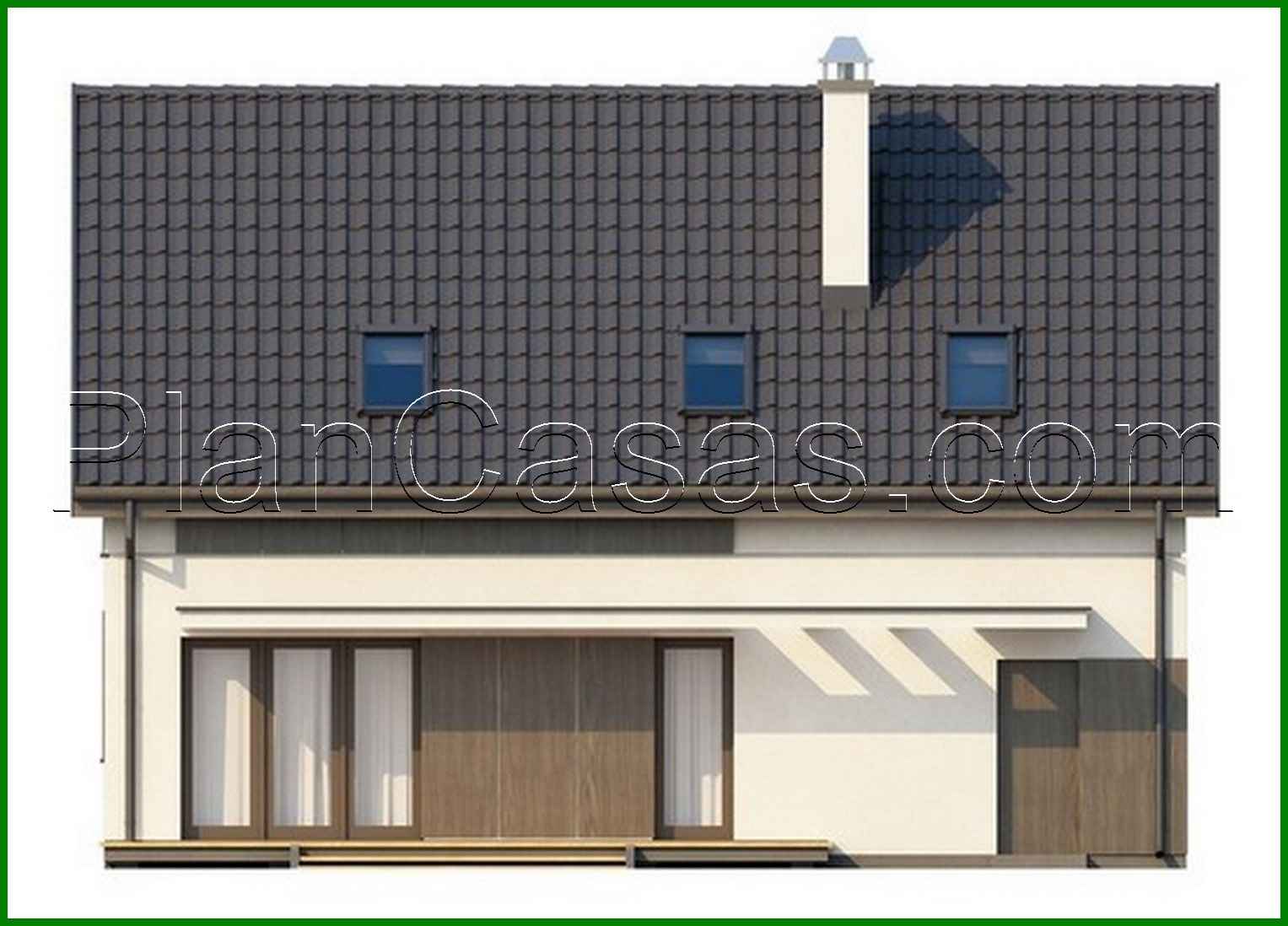 Visualization gallery - Project of a traditional cottage with a built-in garage