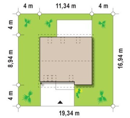 Visualization gallery - Project of a traditional cottage with a built-in garage