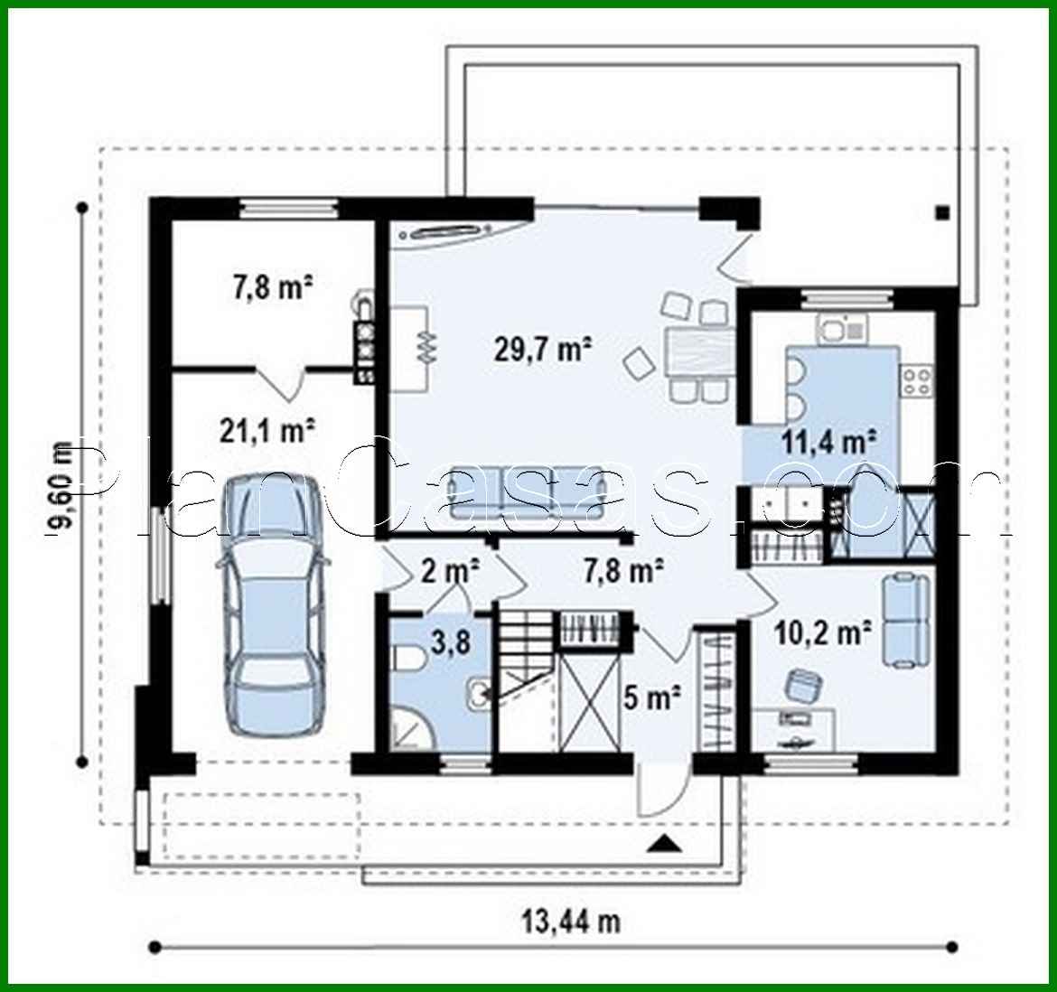 Visualization gallery - Project of a cottage with a garage and an office on the ground floor
