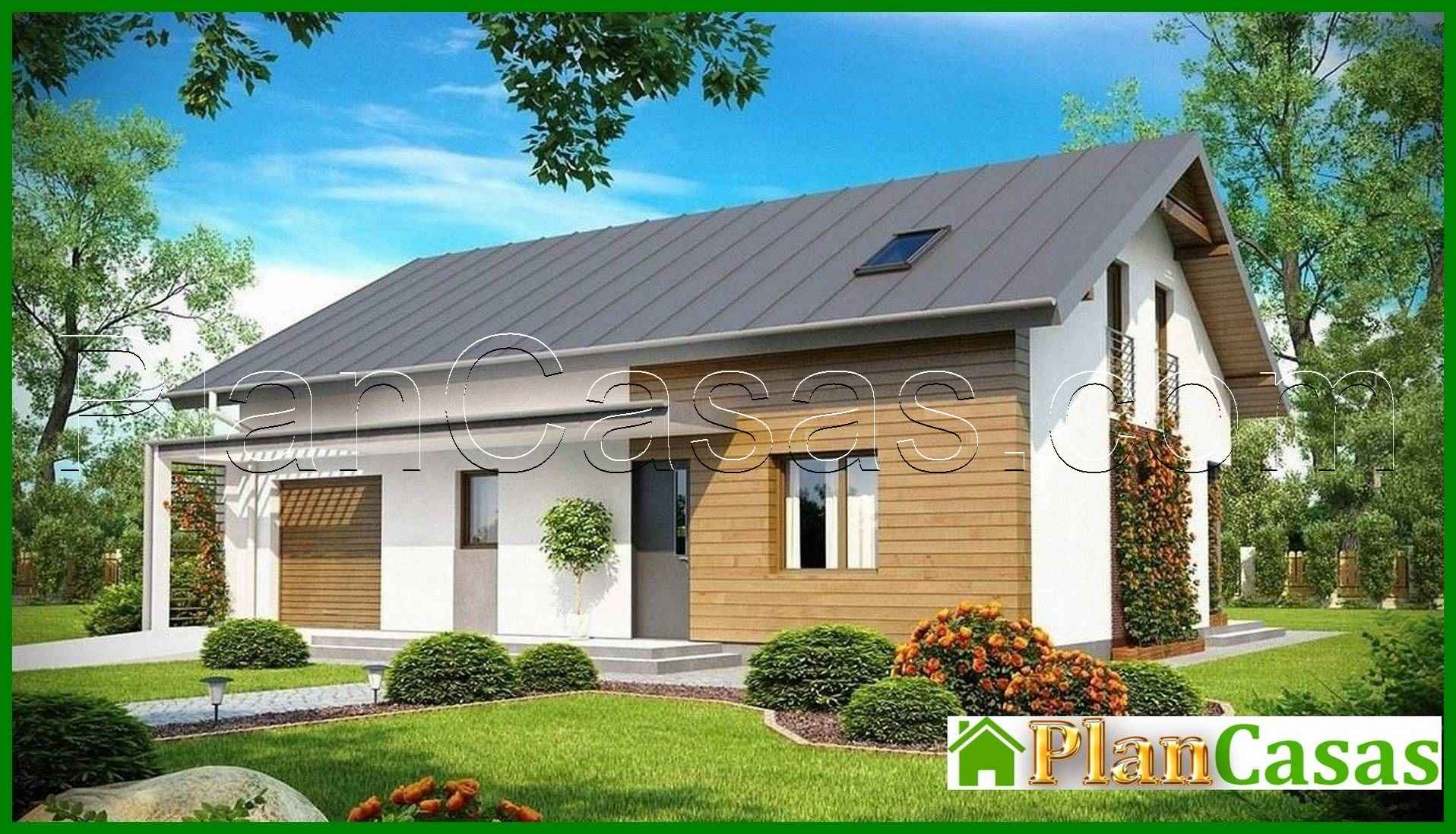 Visualization gallery - Project of a cottage with a garage and an office on the ground floor