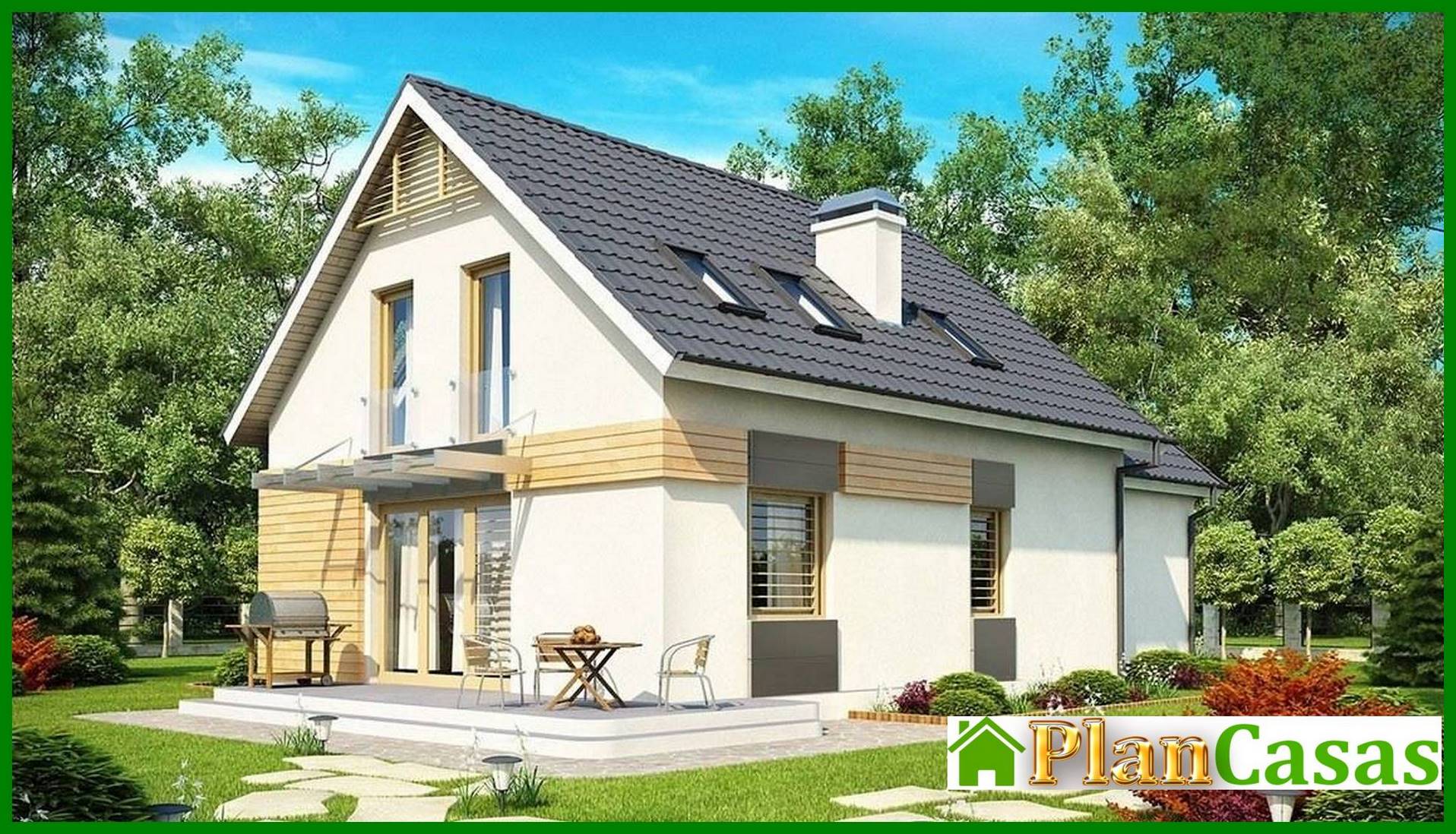 Visualization gallery - The project of a cottage with a garage, for two families