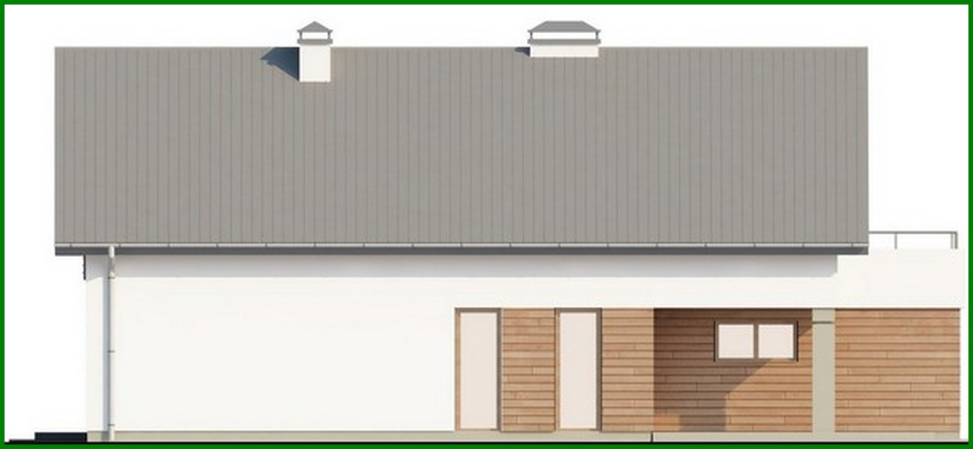 Visualization gallery - House project with a large terrace above the garage