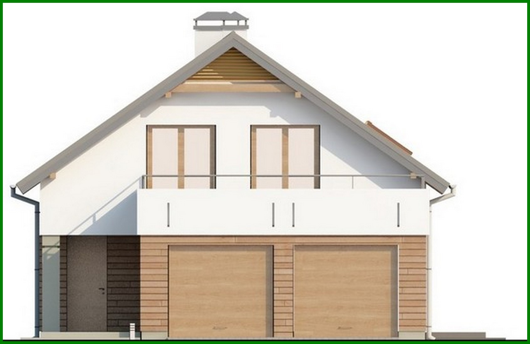 Visualization gallery - House project with a large terrace above the garage