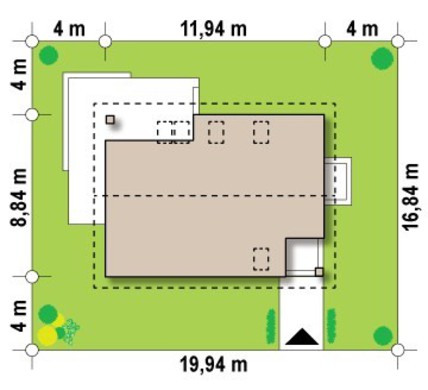 Visualization gallery - The project of an economical small cottage with an attic