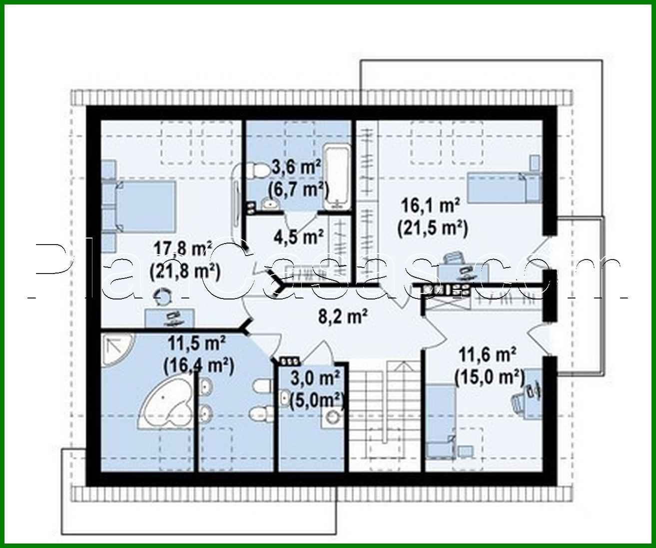 Visualization gallery - House project with attic, glass bay window and garage
