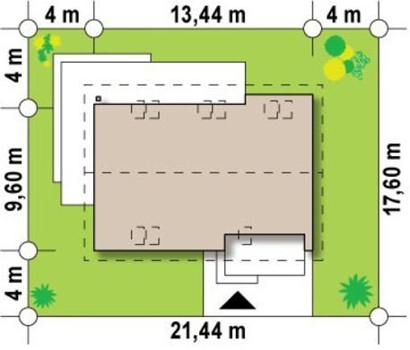 Visualization gallery - Classic house project with garage, extra bedroom