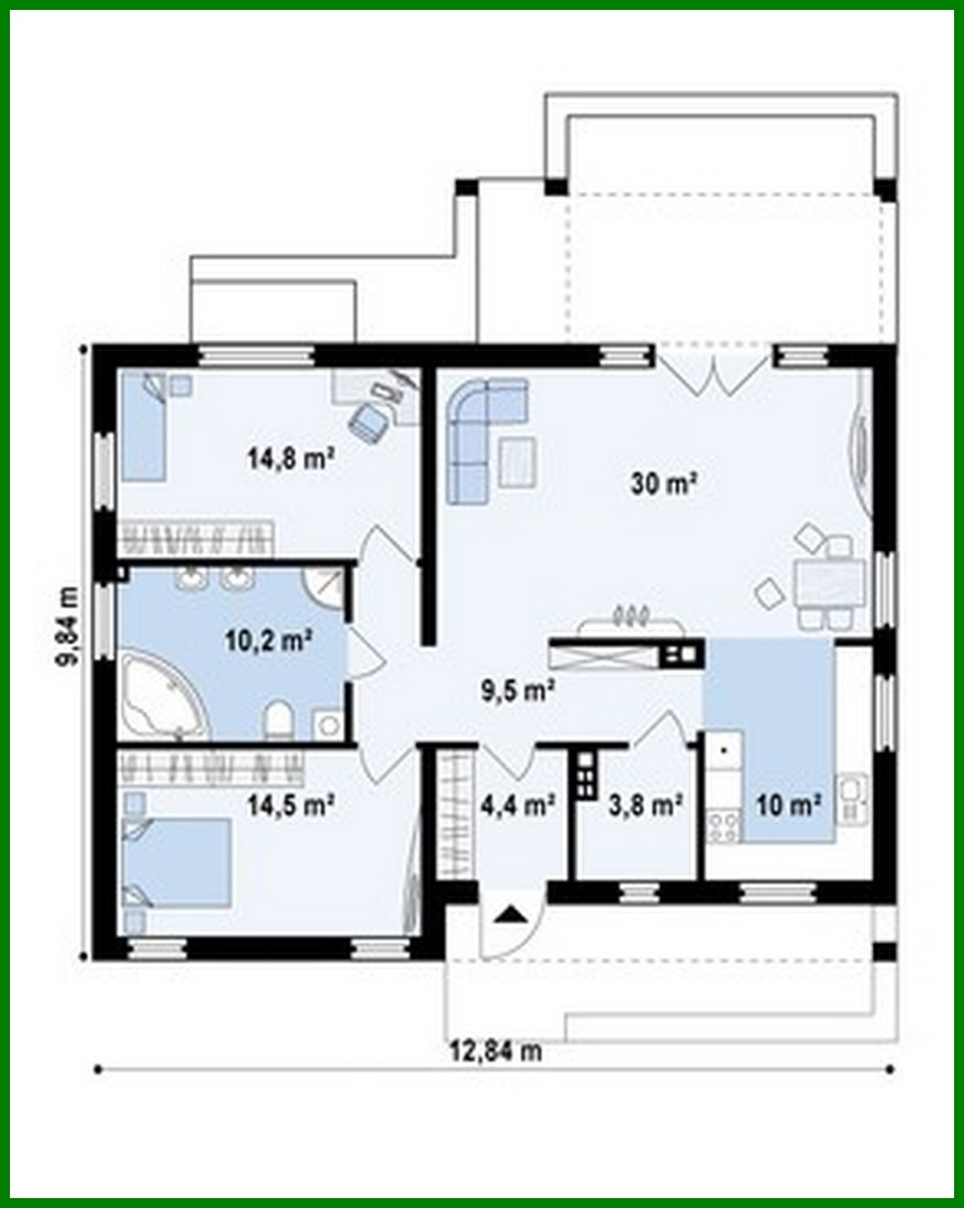 Visualization gallery - The project of an inexpensive energy-efficient modern cottage
