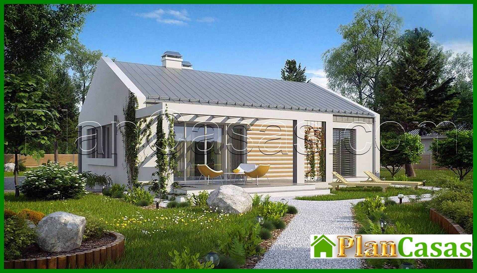 The project of an inexpensive energy-efficient modern cottage house plan