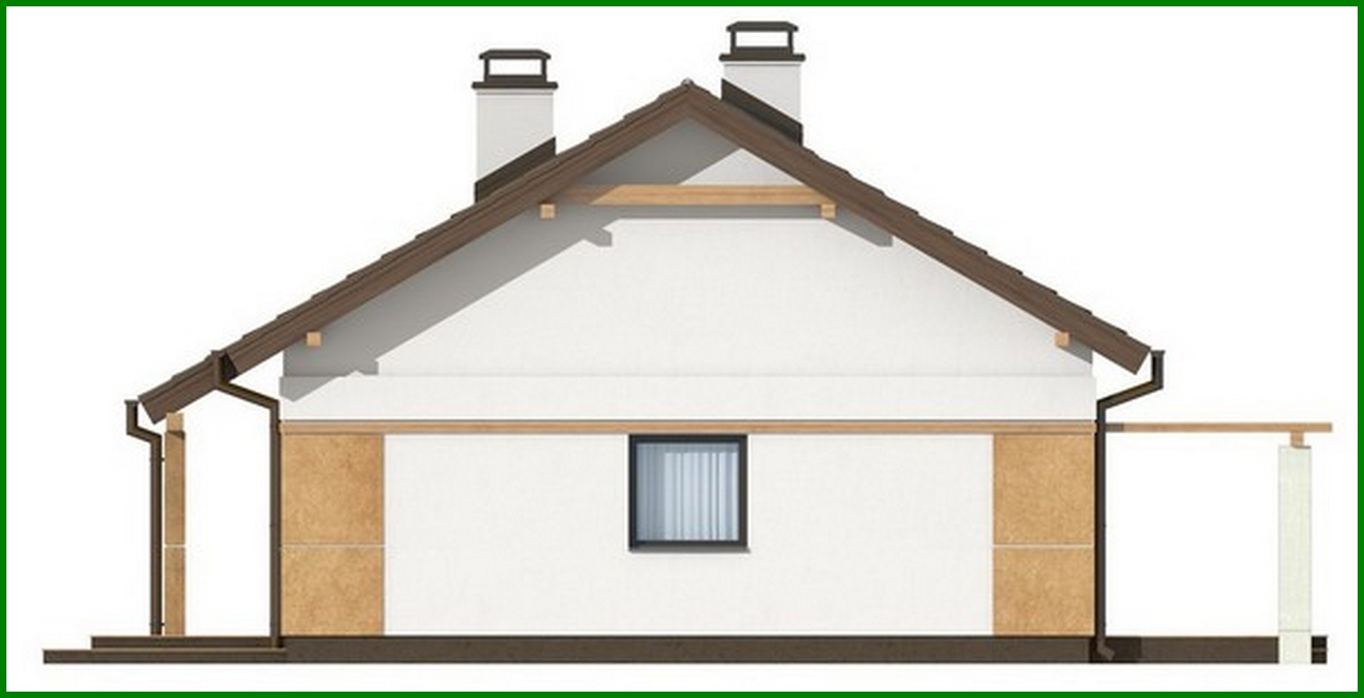 Visualization gallery - The project of a small neat one-story house with a gable roof