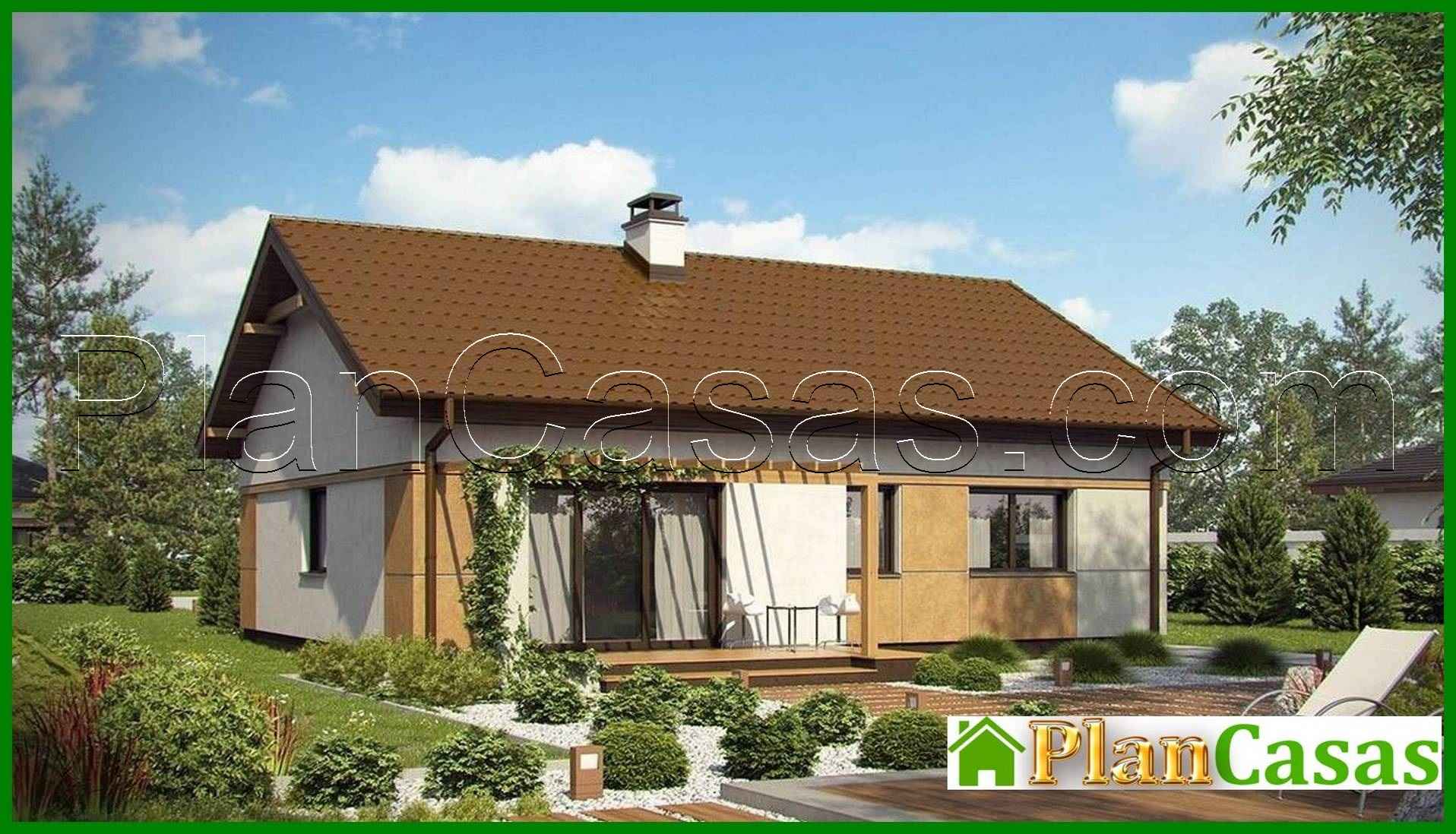 Visualization gallery - The project of a small neat one-story house with a gable roof