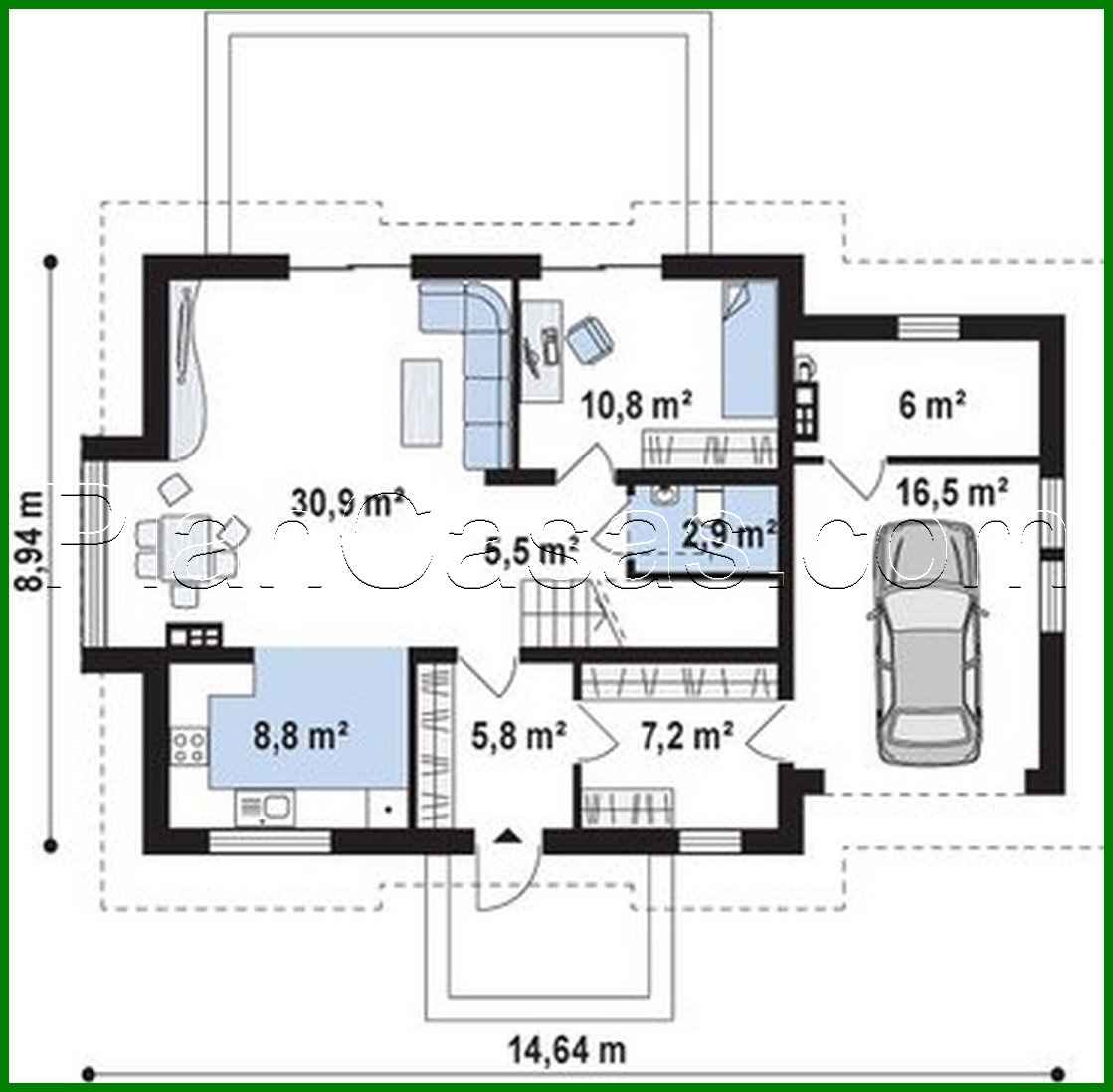 Visualization gallery - Design of a modern five-bedroom house with a garage