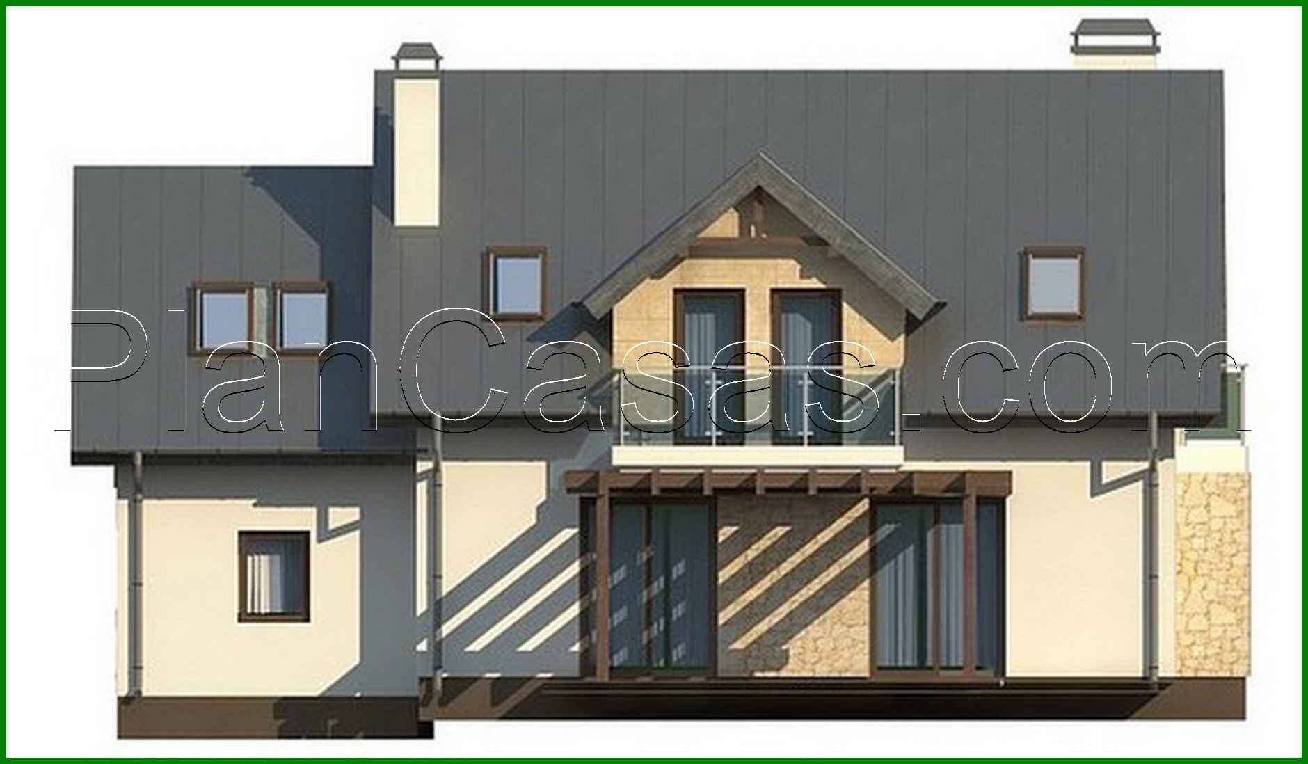 Visualization gallery - Design of a modern five-bedroom house with a garage