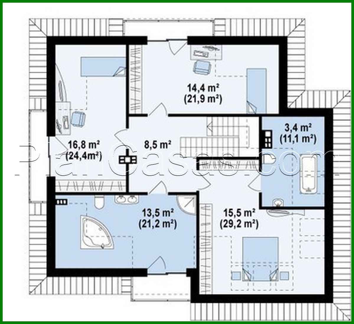 Visualization gallery - House project with facade windows and a garage for two cars