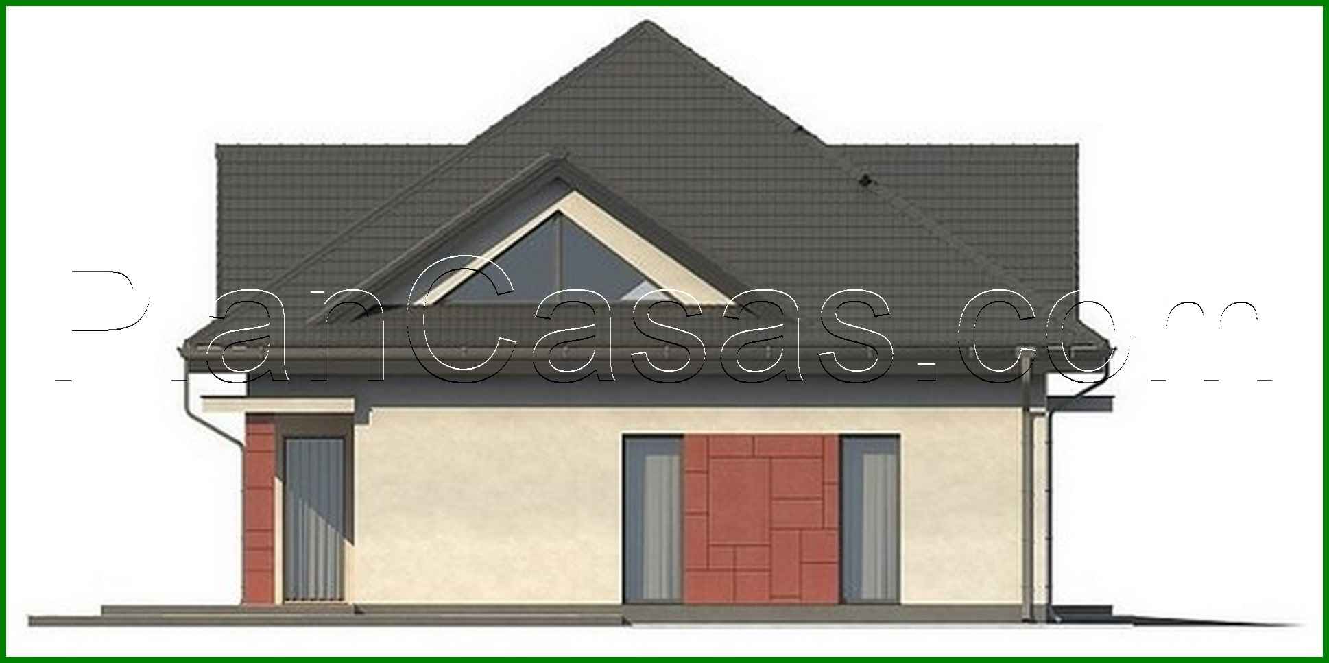 Visualization gallery - House project with integrated garage and glazed living room