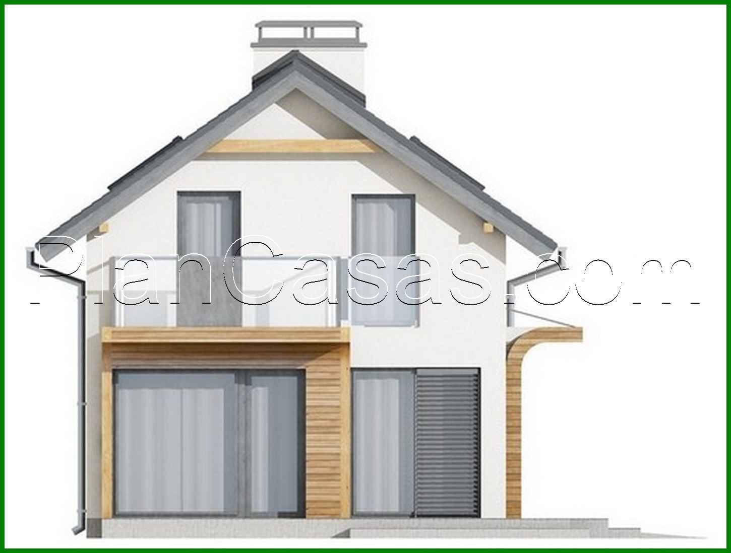 Visualization gallery - House project with an original facade for a large plot