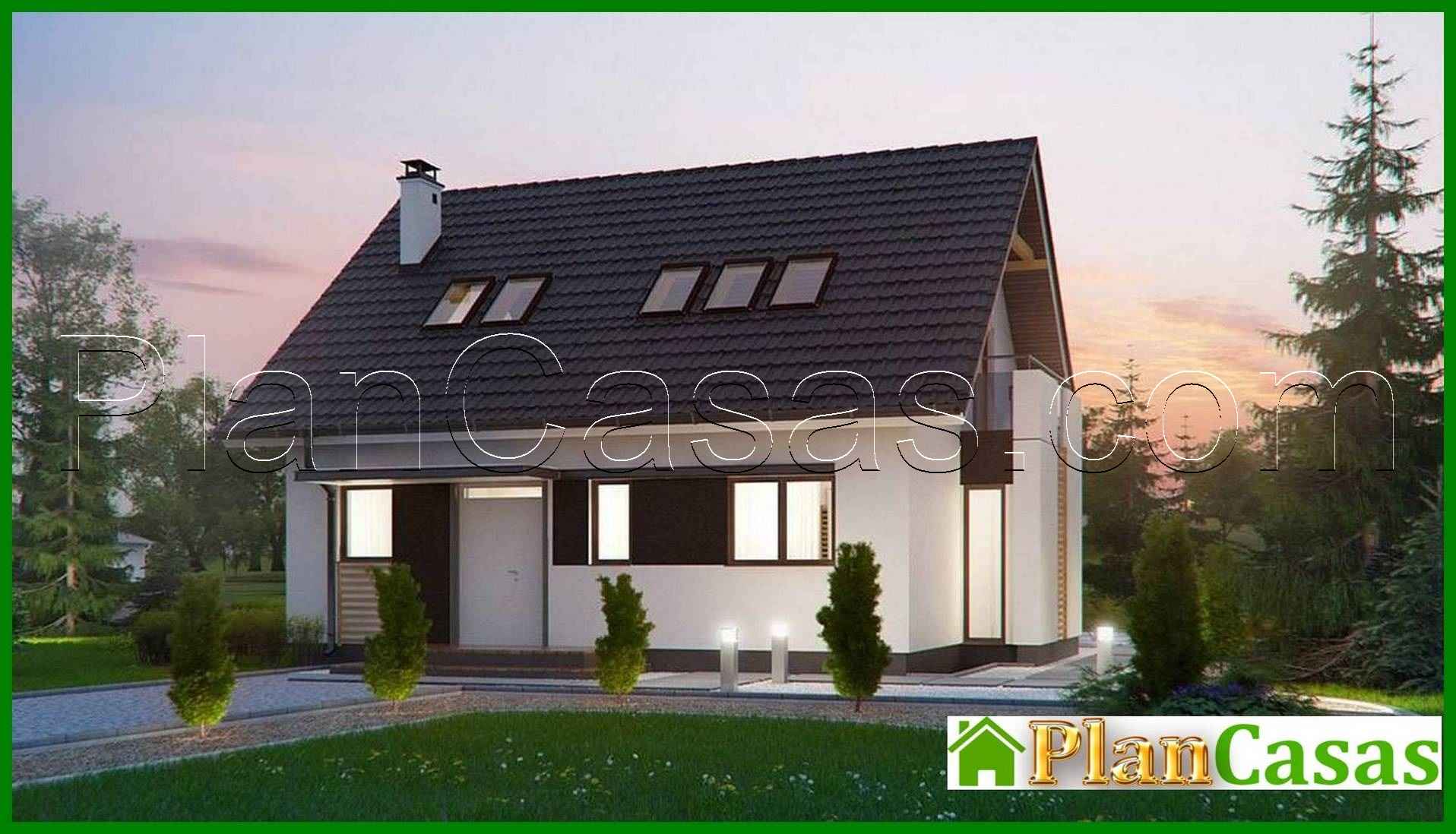 Visualization gallery - The project of a simple house with a gable roof