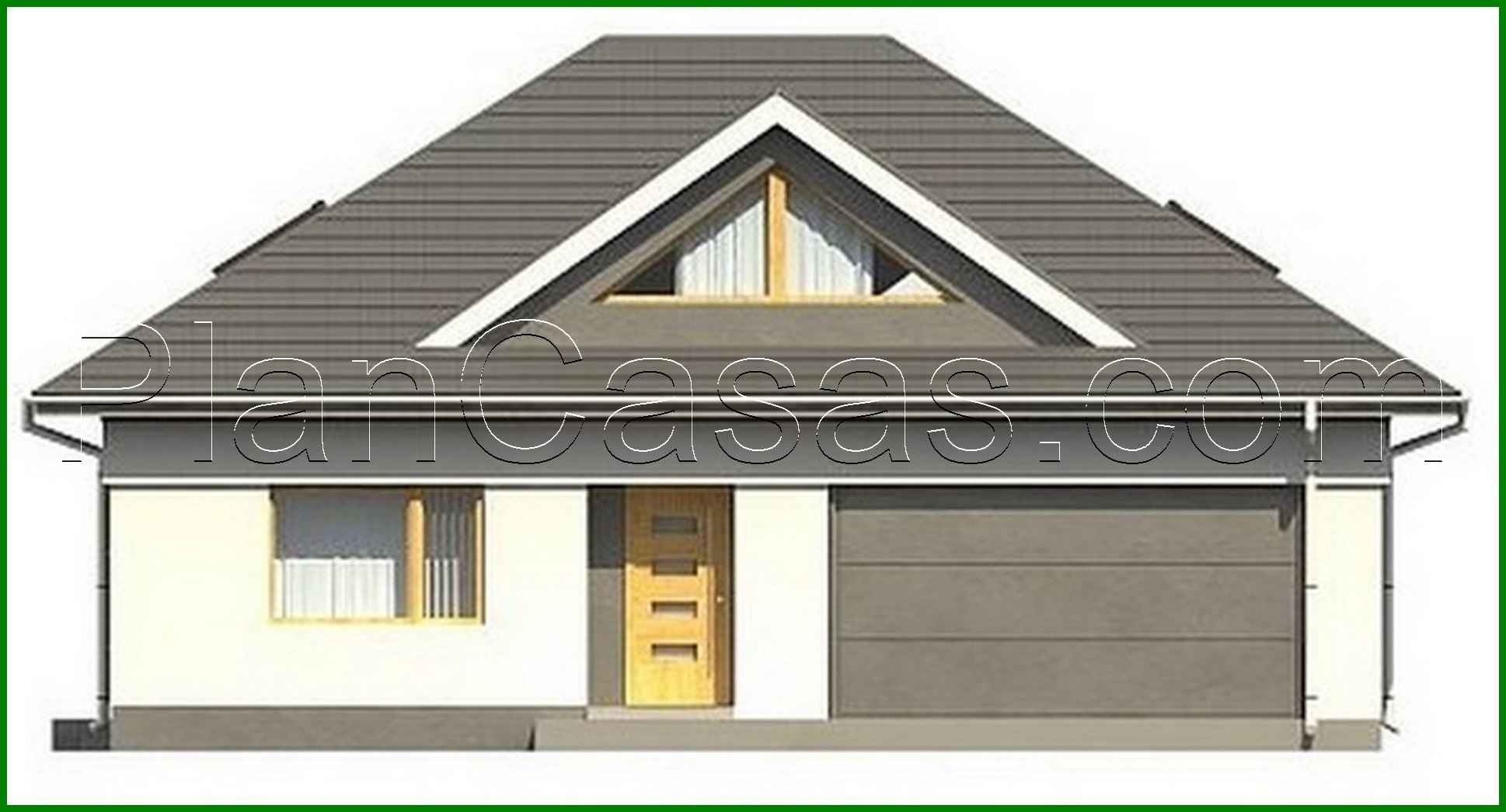 Visualization gallery - House project with front windows in the attic