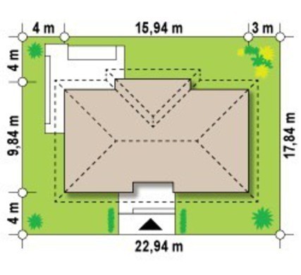 Visualization gallery - The project of a classic one-story house