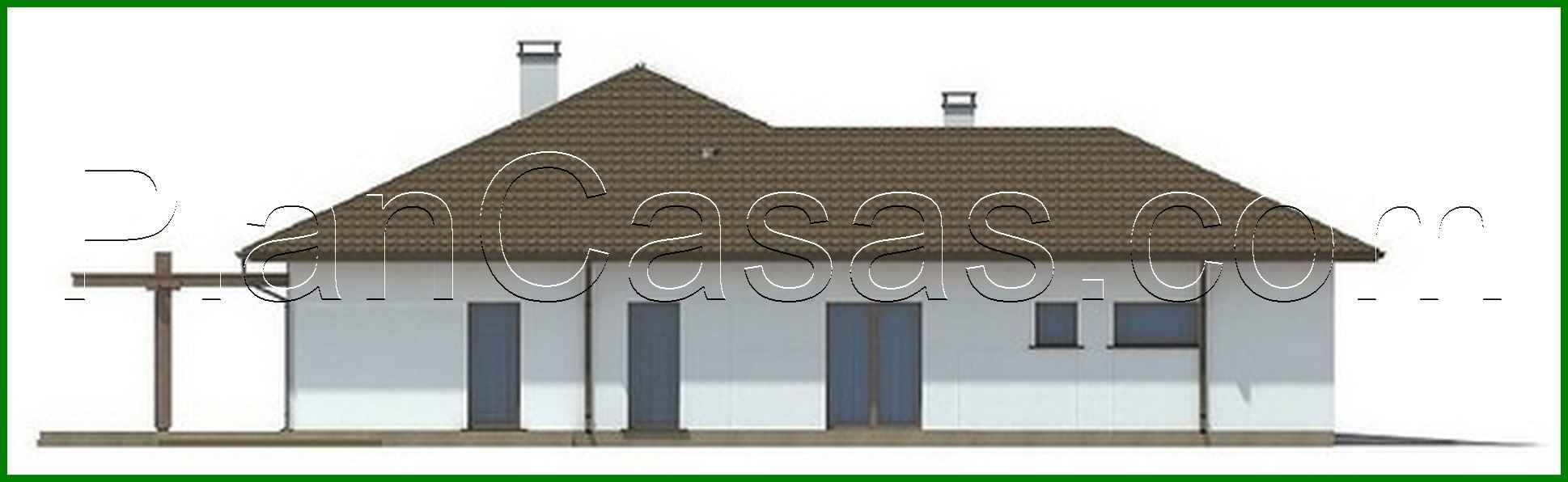 Visualization gallery - Project of a comfortable one-story house with a garage for two cars