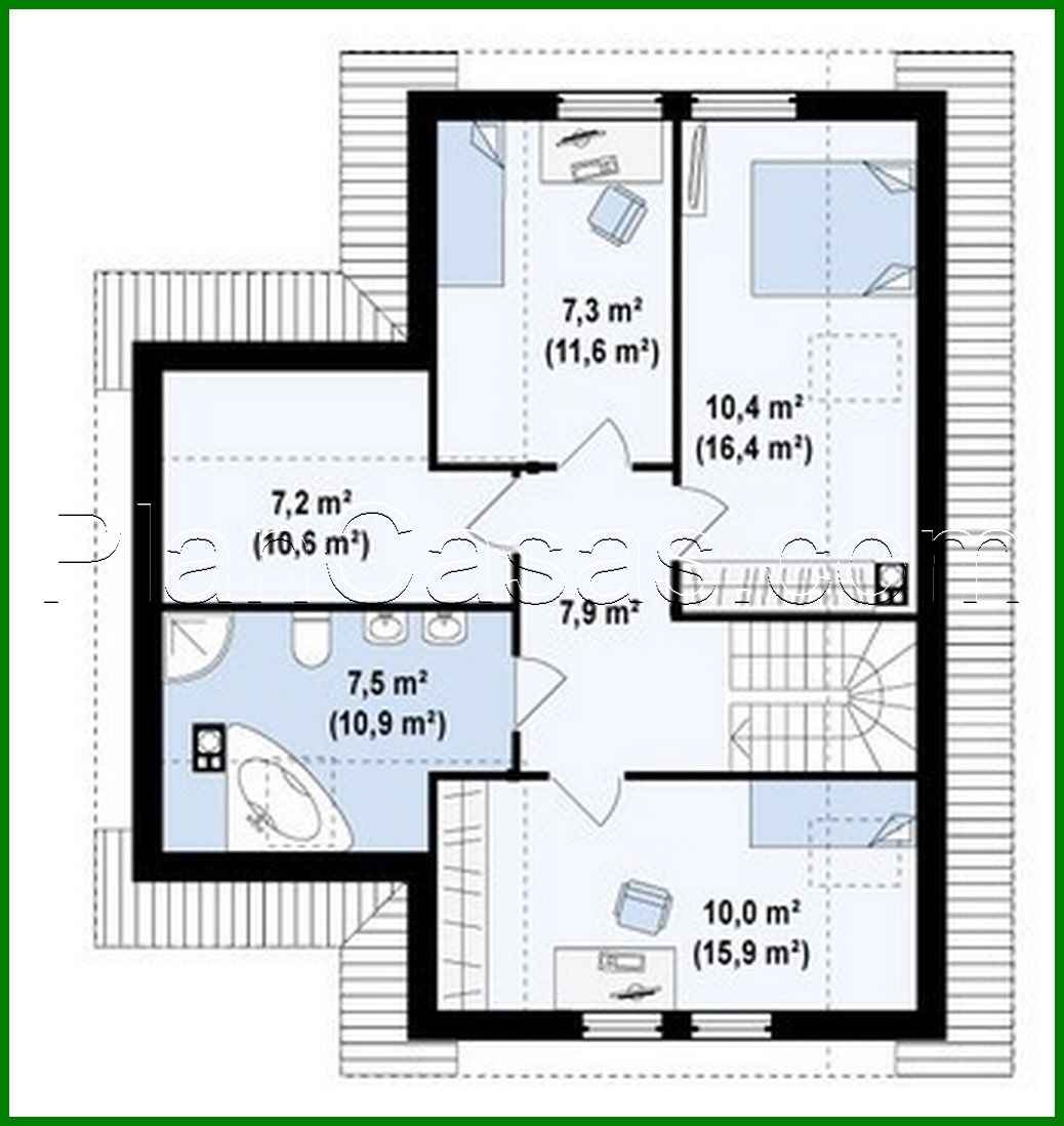 Visualization gallery - A project of a country house with an attic for a small plot