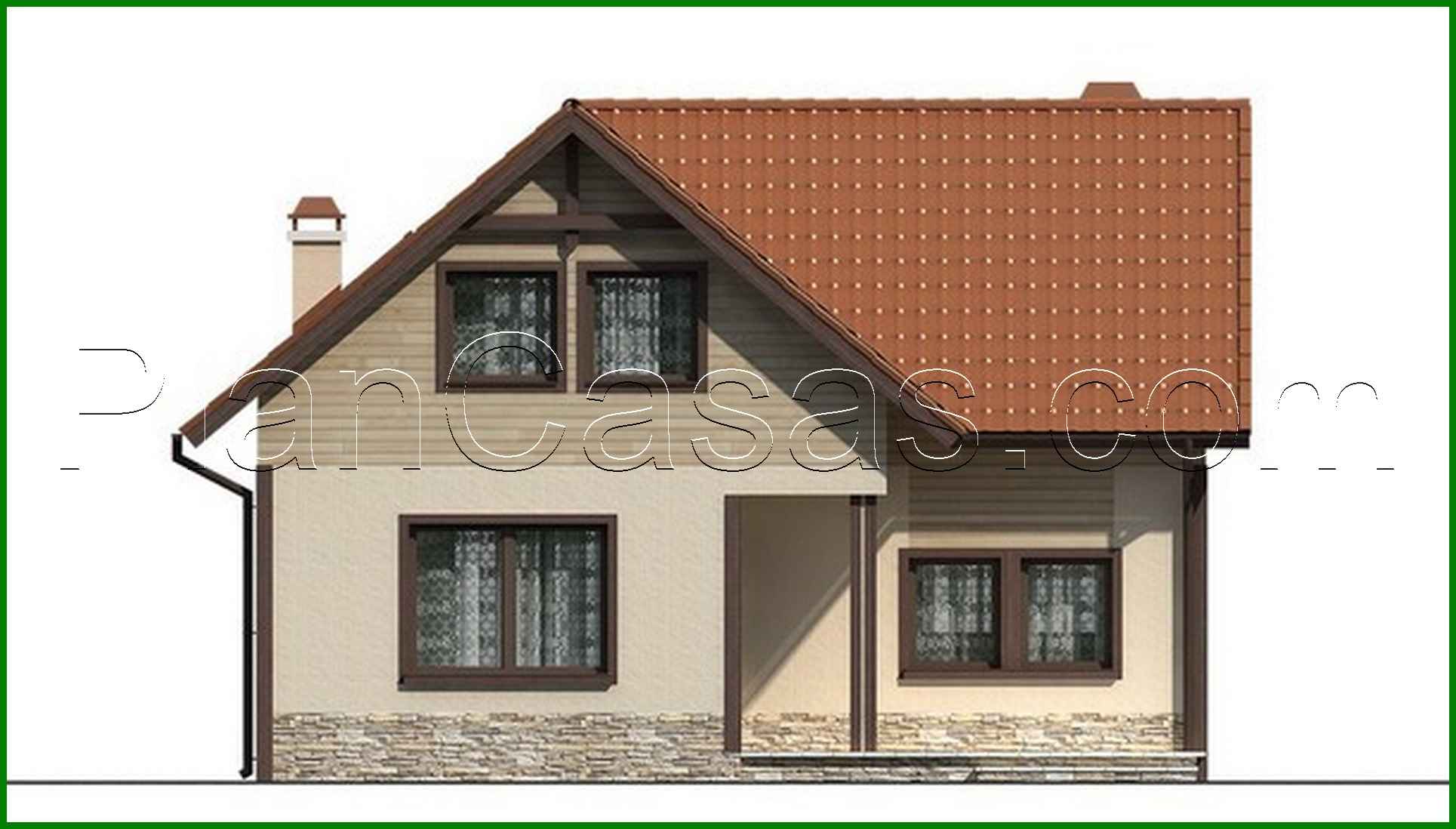 Visualization gallery - A project of a country house with an attic for a small plot