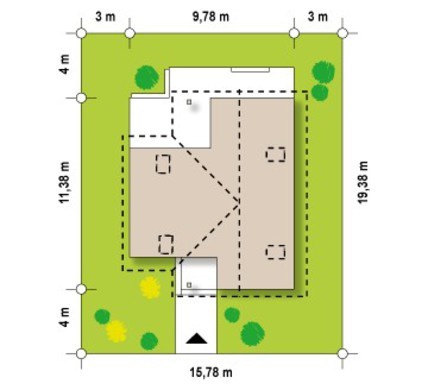 Visualization gallery - A project of a country house with an attic for a small plot