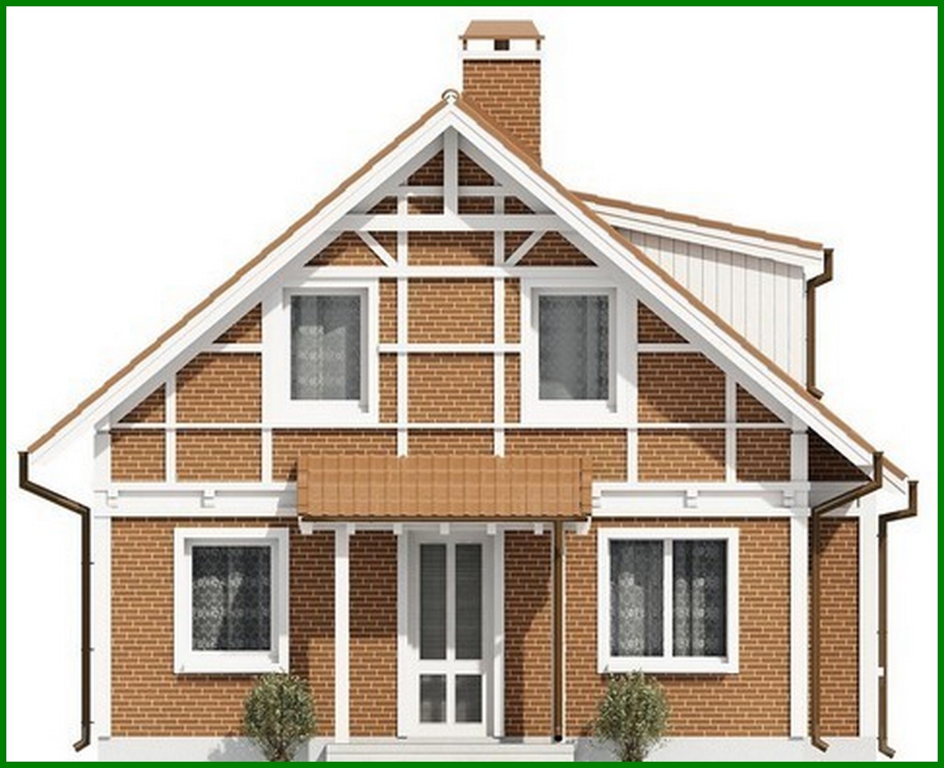 Visualization gallery - Project of a small house with an office on the ground floor