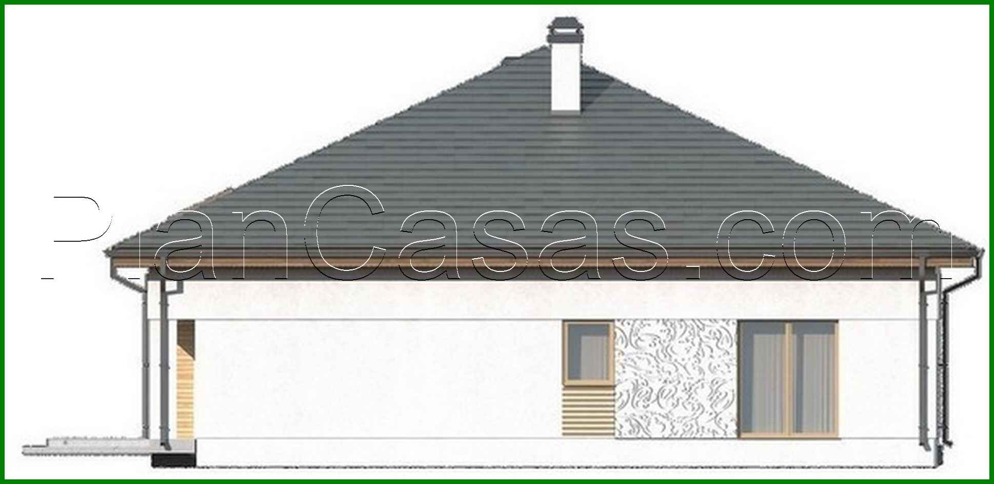 Visualization gallery - Project of a house with a sloping roof and an open attic