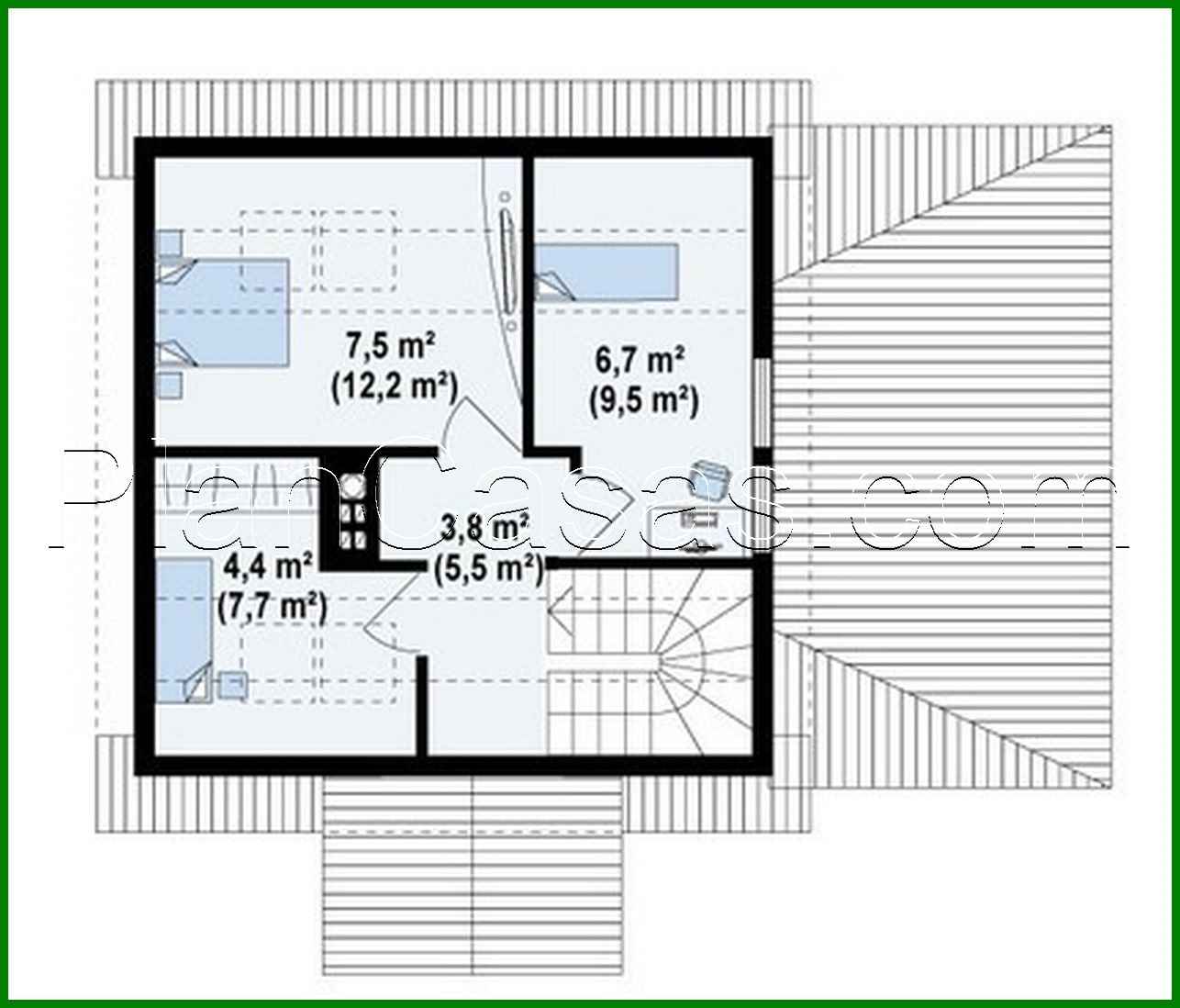 Visualization gallery - Small house project with attic and side terrace