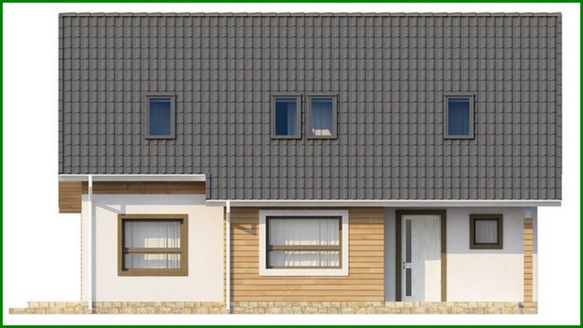 Visualization gallery - Project of a classic house with a room on the ground floor