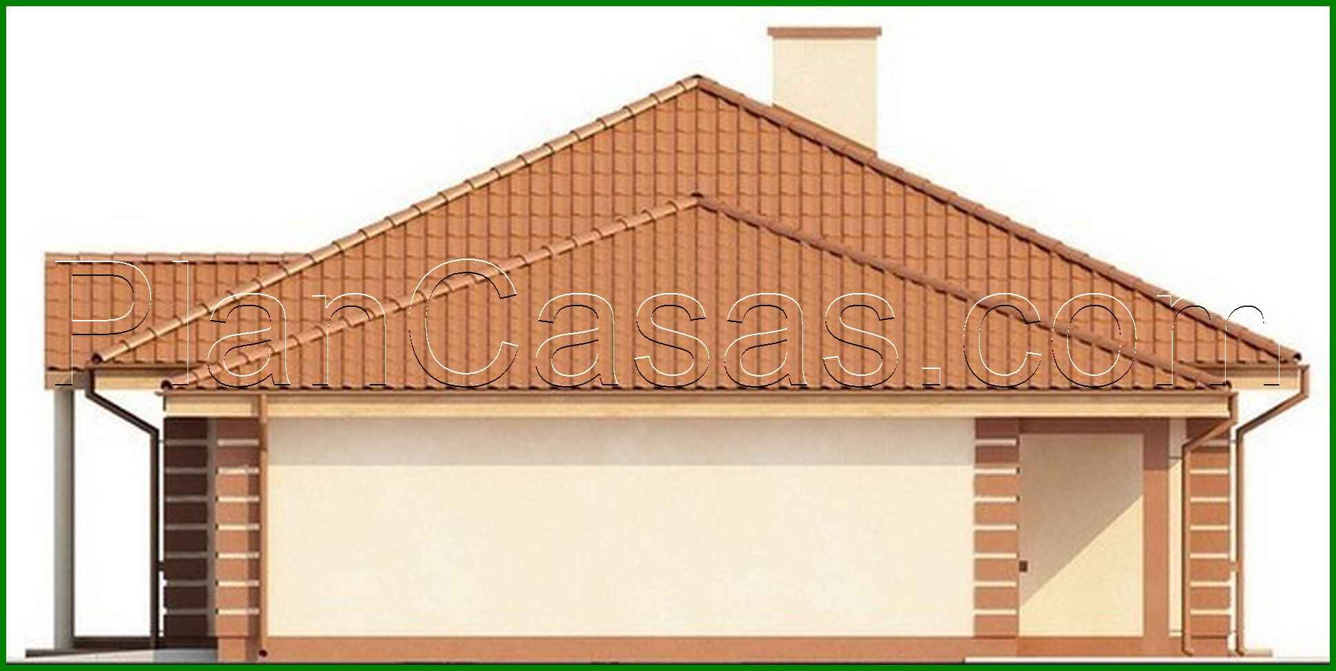 Visualization gallery - Project of a one-story house with a classic-style garage for two cars