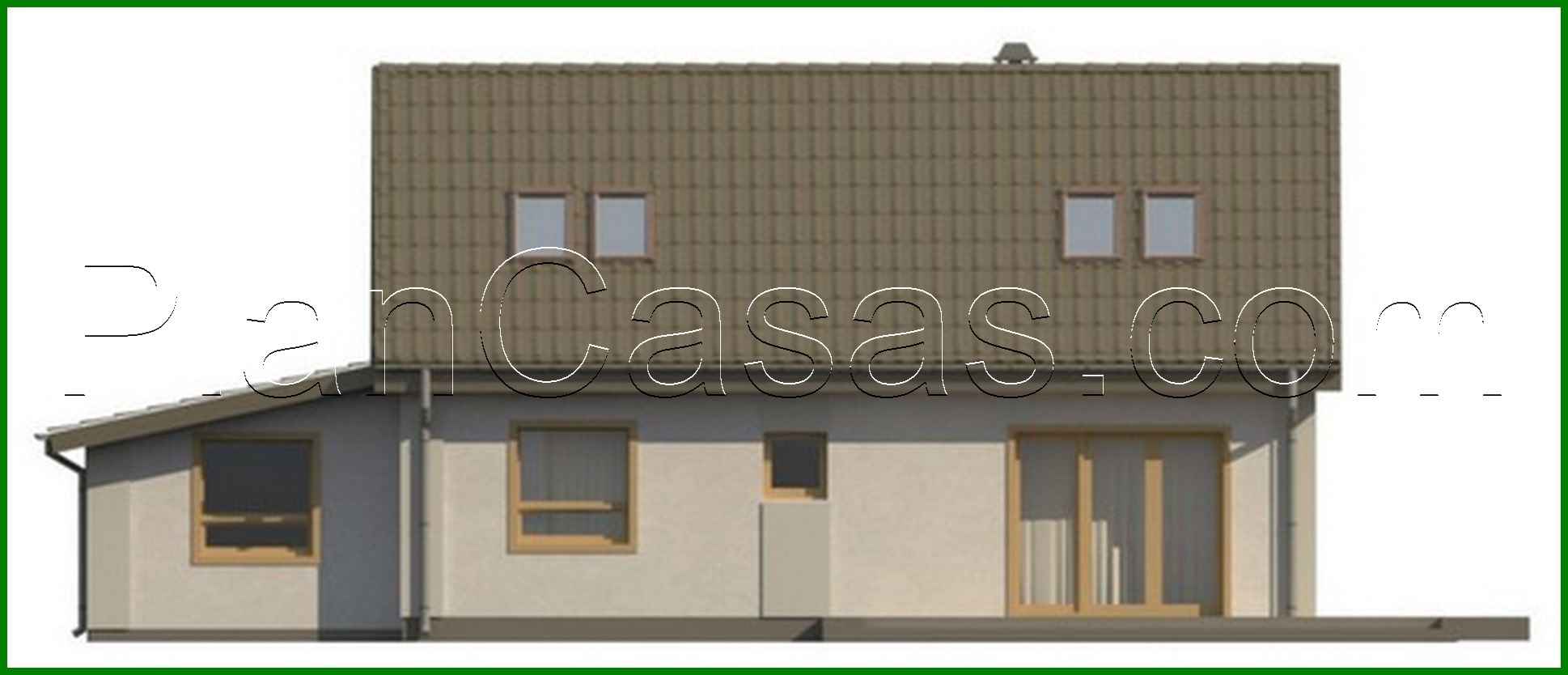 Visualization gallery - Project of a classic house with a single garage